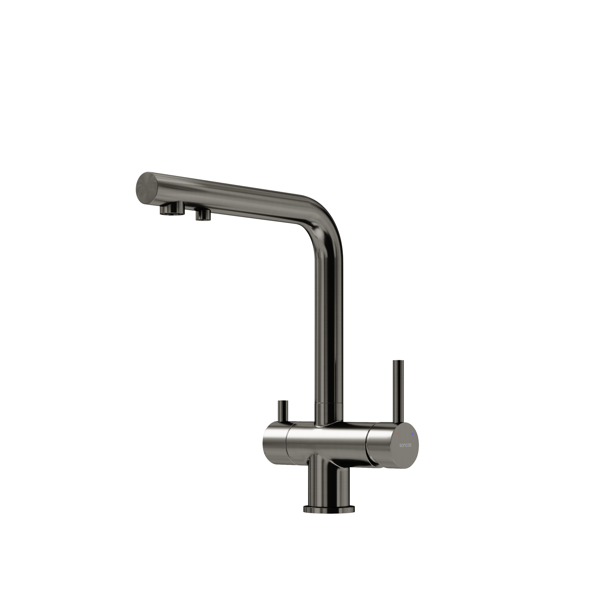 Смеситель для кухни SANCOS Foster с возможностью подключения фильтра для воды, цвет вороненая сталь, арт. SC4014GG