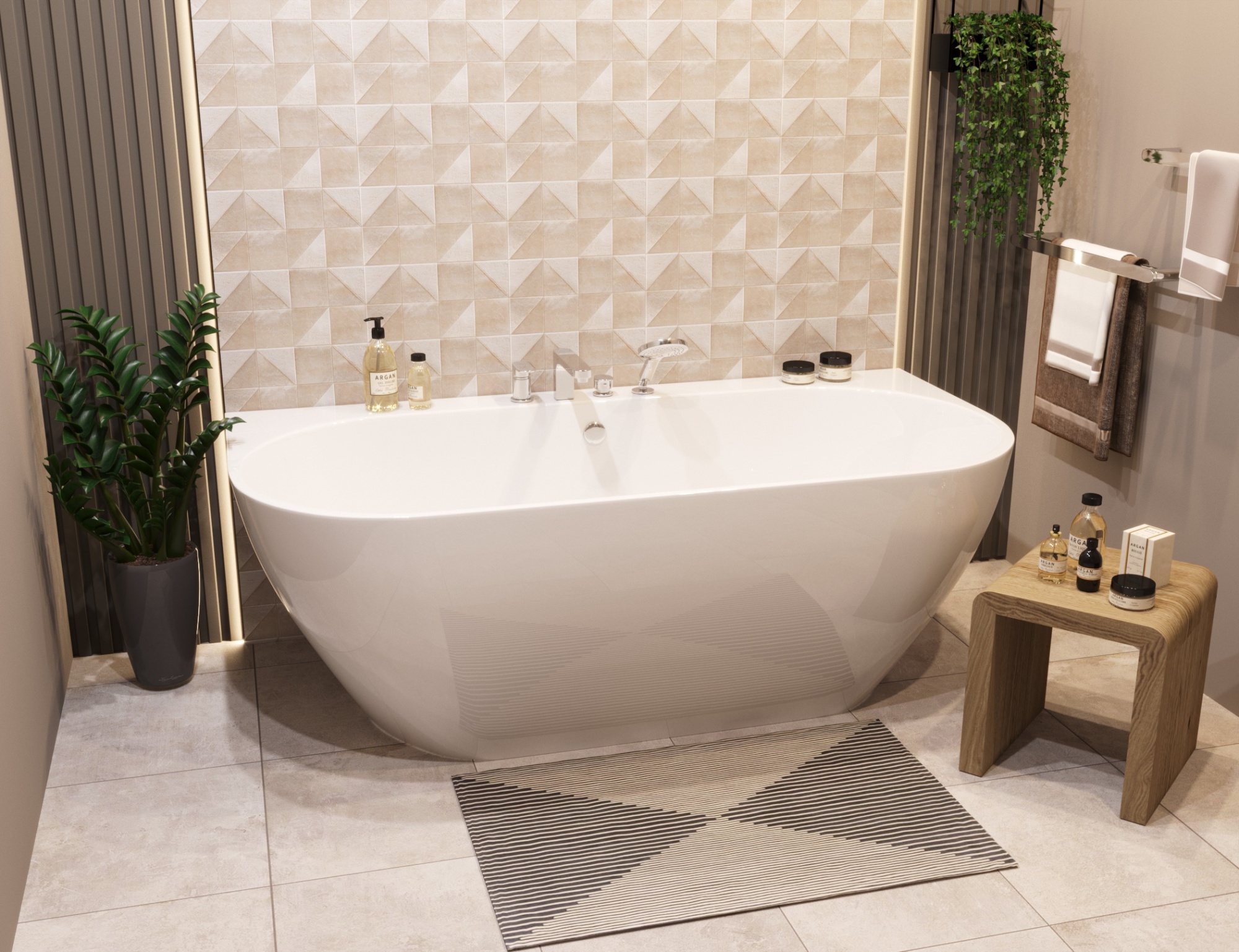 Ванна "майами" пристенная 1700х855