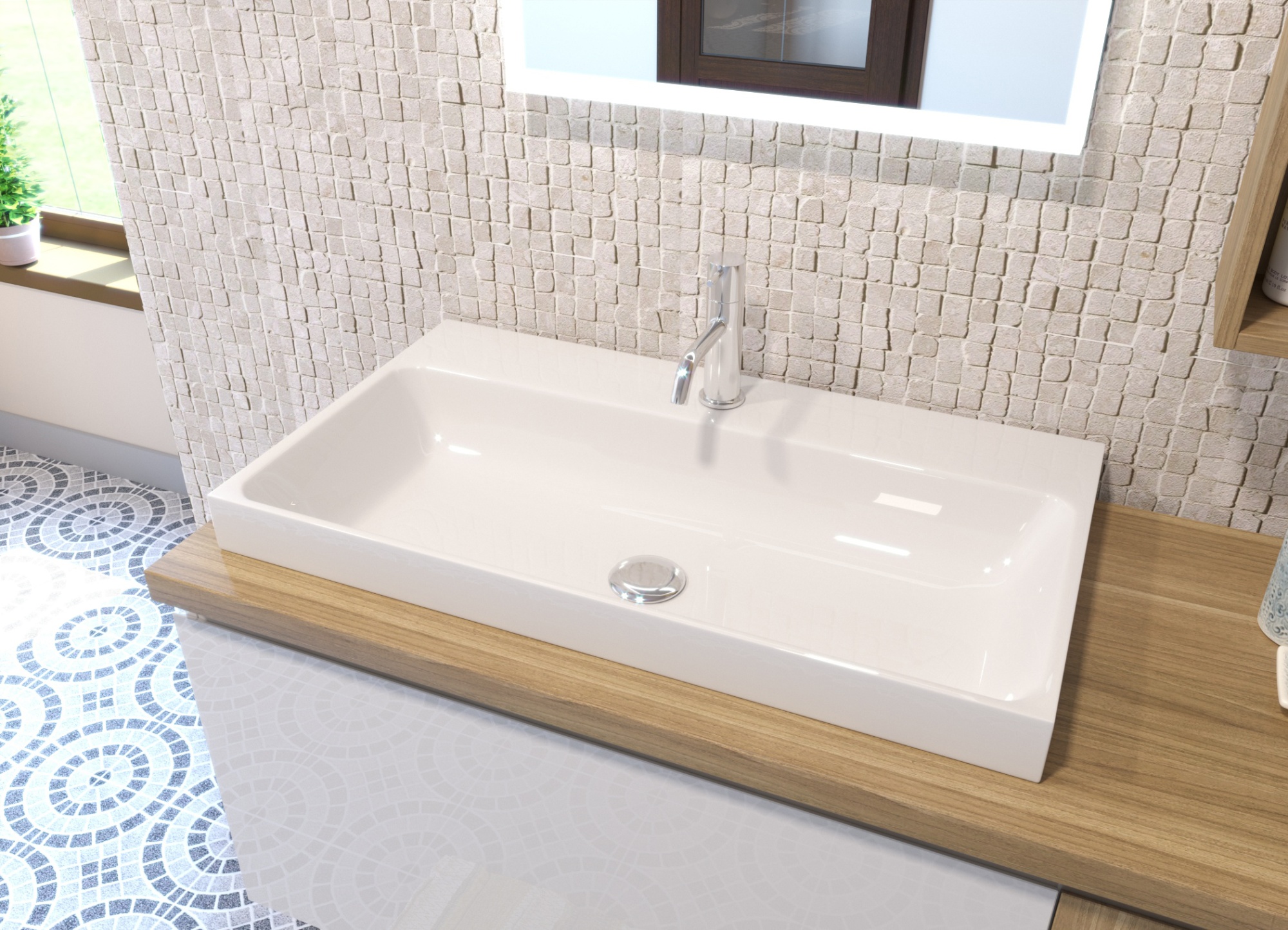 Раковина "malibu silk" 800х450