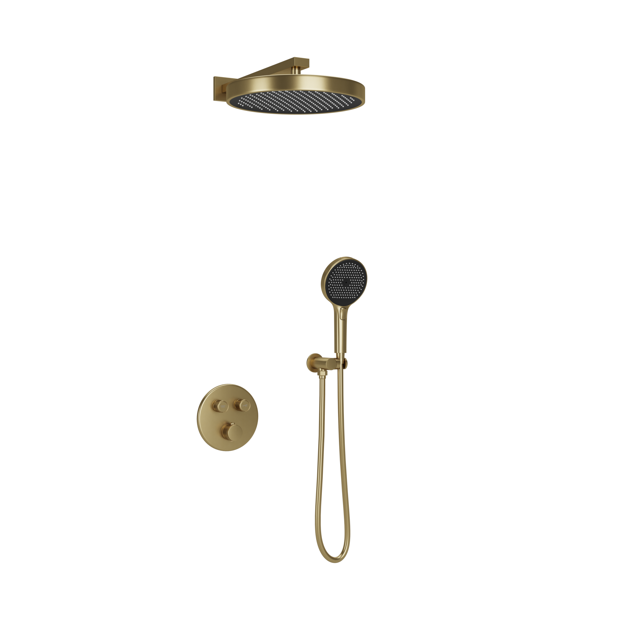 Душевой комплект sancos space встраиваемый c термостатическим смесителем, цвет золото брашированное , арт. sc3006bg Душевой комплект sancos space встраиваемый c термостатическим смесителем, цвет золото брашированное , арт. sc3006bg