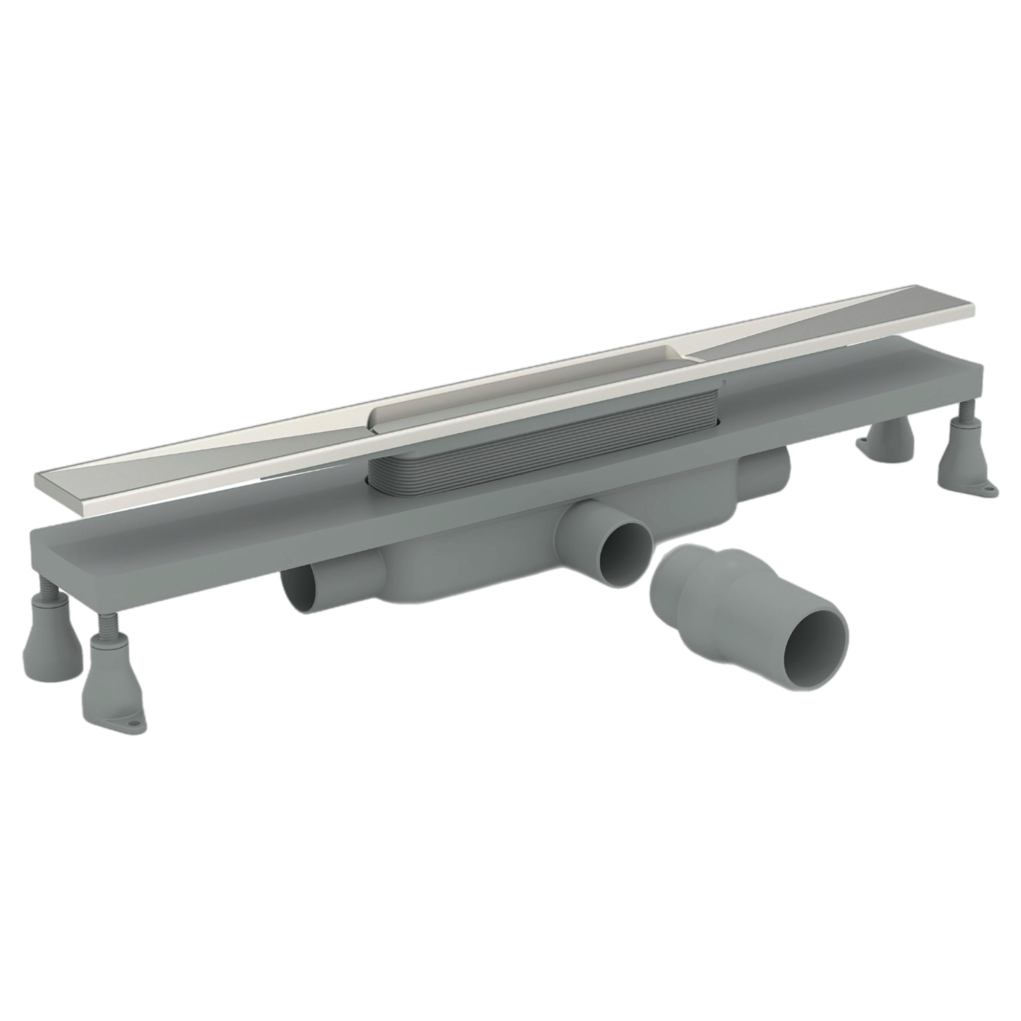 Дренажный канал 80 см, гидрозатвор, abs, горизонтальный выход omp tea emyflow 5963.204.8.3, золото брашированное