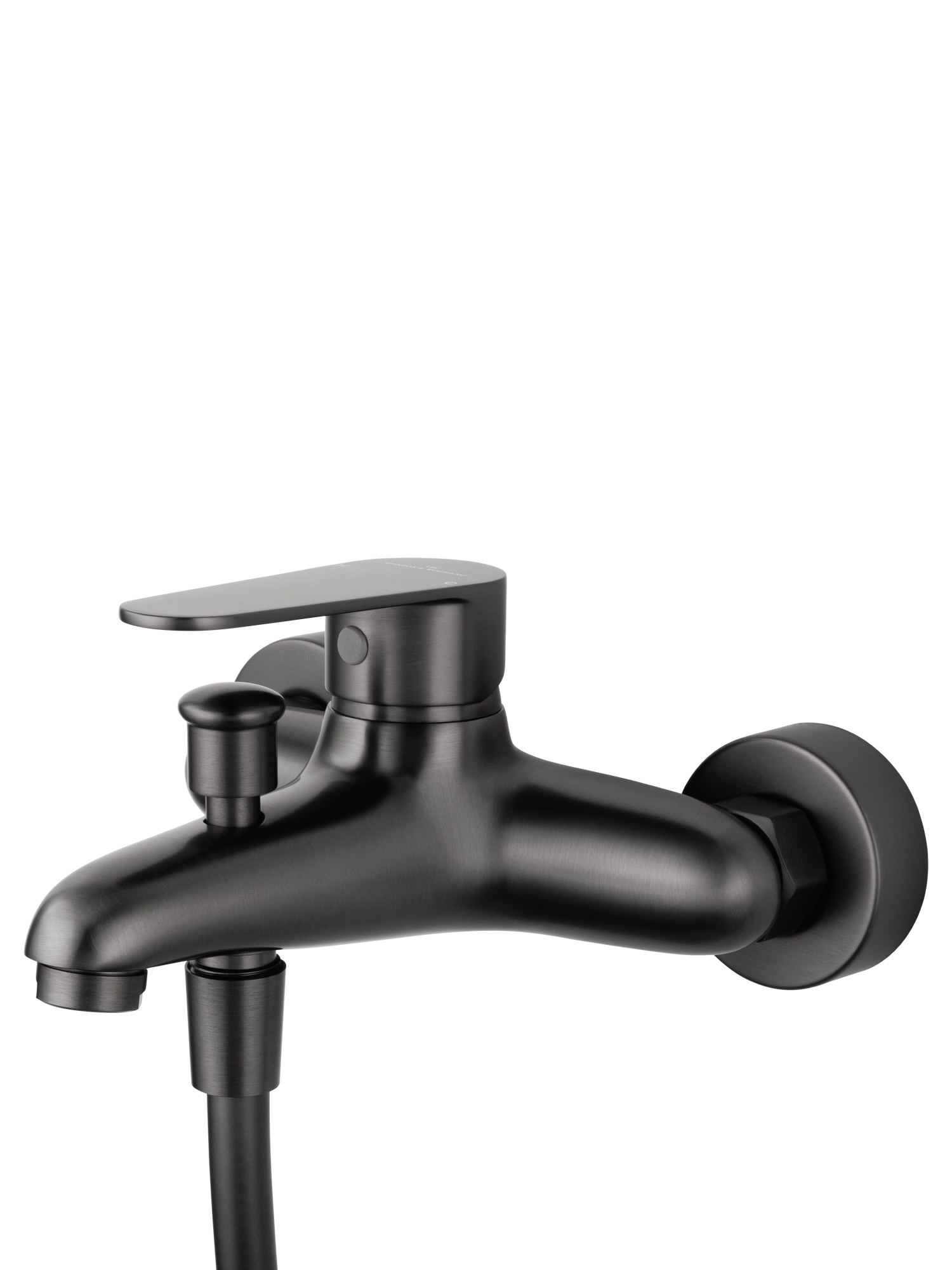 Смеситель для ванны с душевым гарнитуром wonzon & woghand alfa, темный графит (ww-ae3201-bgg)