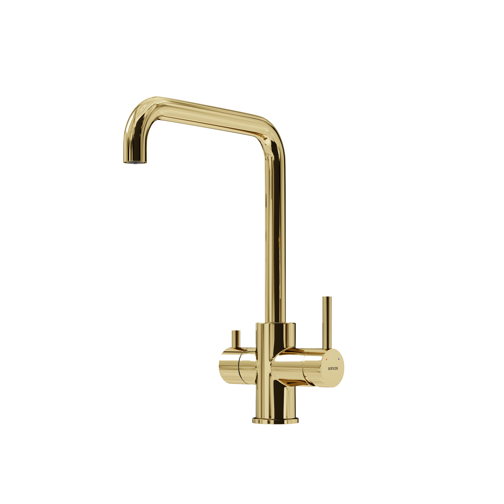 Смеситель для кухни SANCOS Vela с возможностью подключения фильтра для воды, цвет полированное золото, арт. SC4013ZG