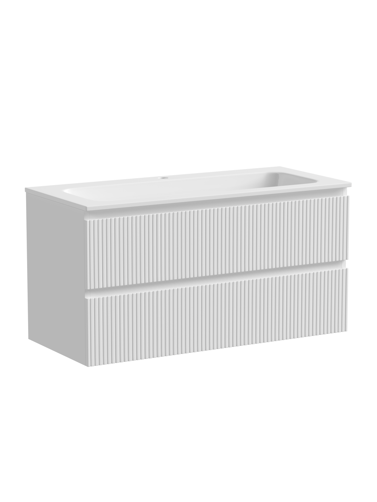 Тумба подвесная sancos snob t 995х445х500, c двумя ящиками оснащенными доводчиками, bianco, арт.snt100w