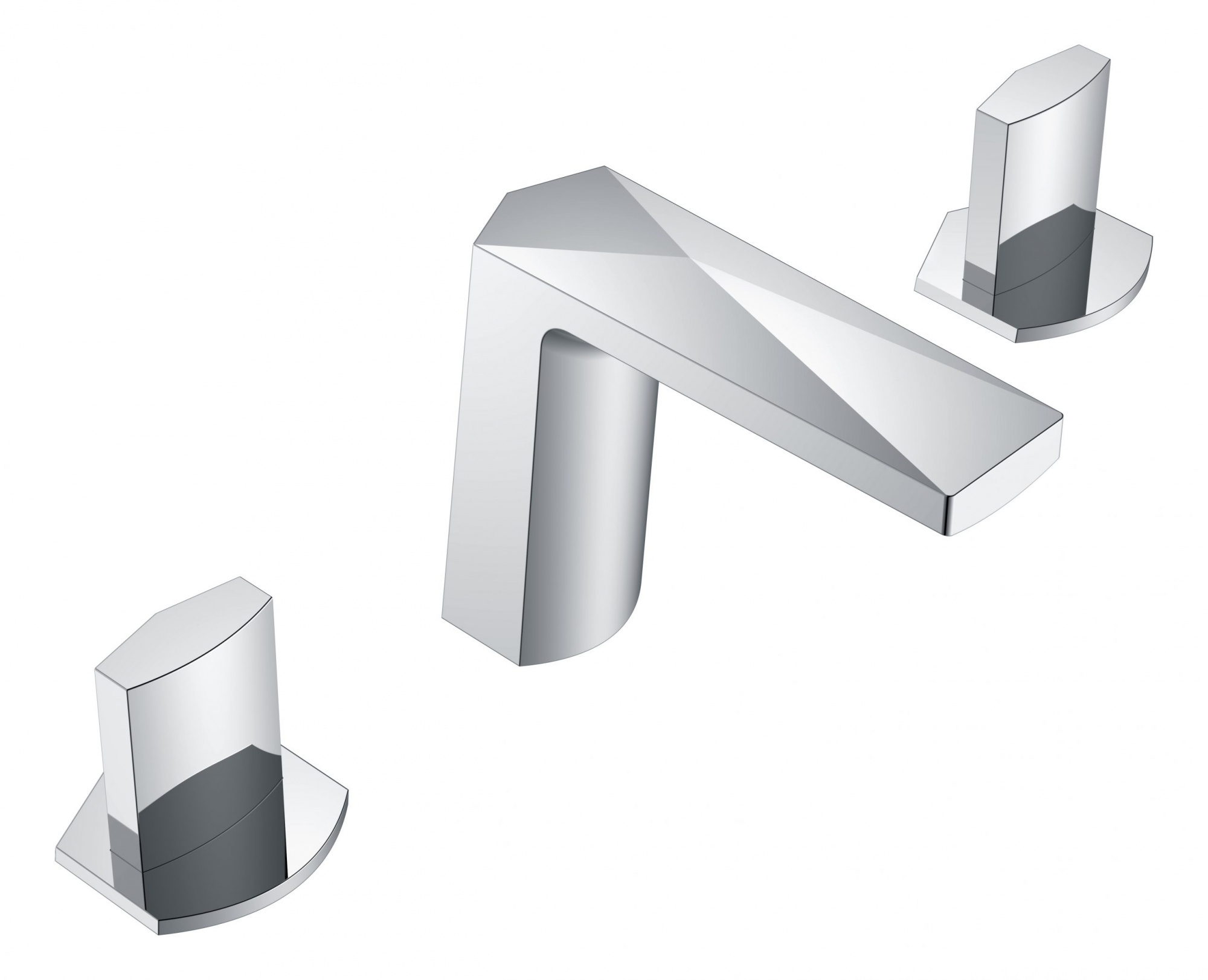 Смеситель для раковины на 3 отверстия boheme venturo 150-cr-ice хром