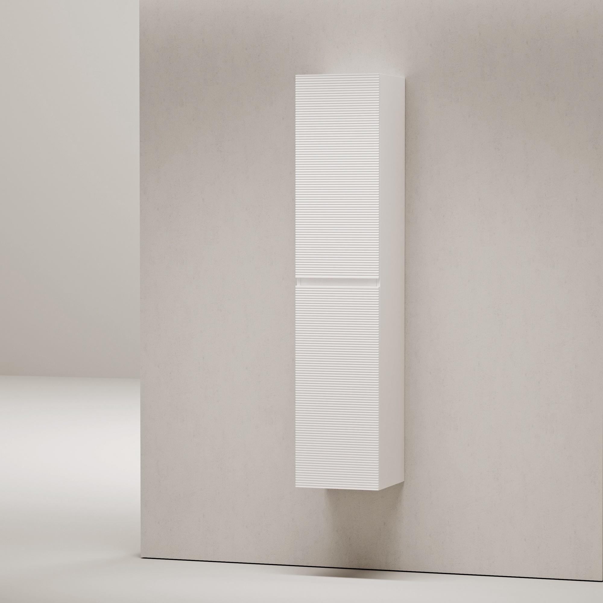 Шкаф-пенал подвесной sancos folk, 350х350х1650 мм, цвет bianco, арт. pfl35w