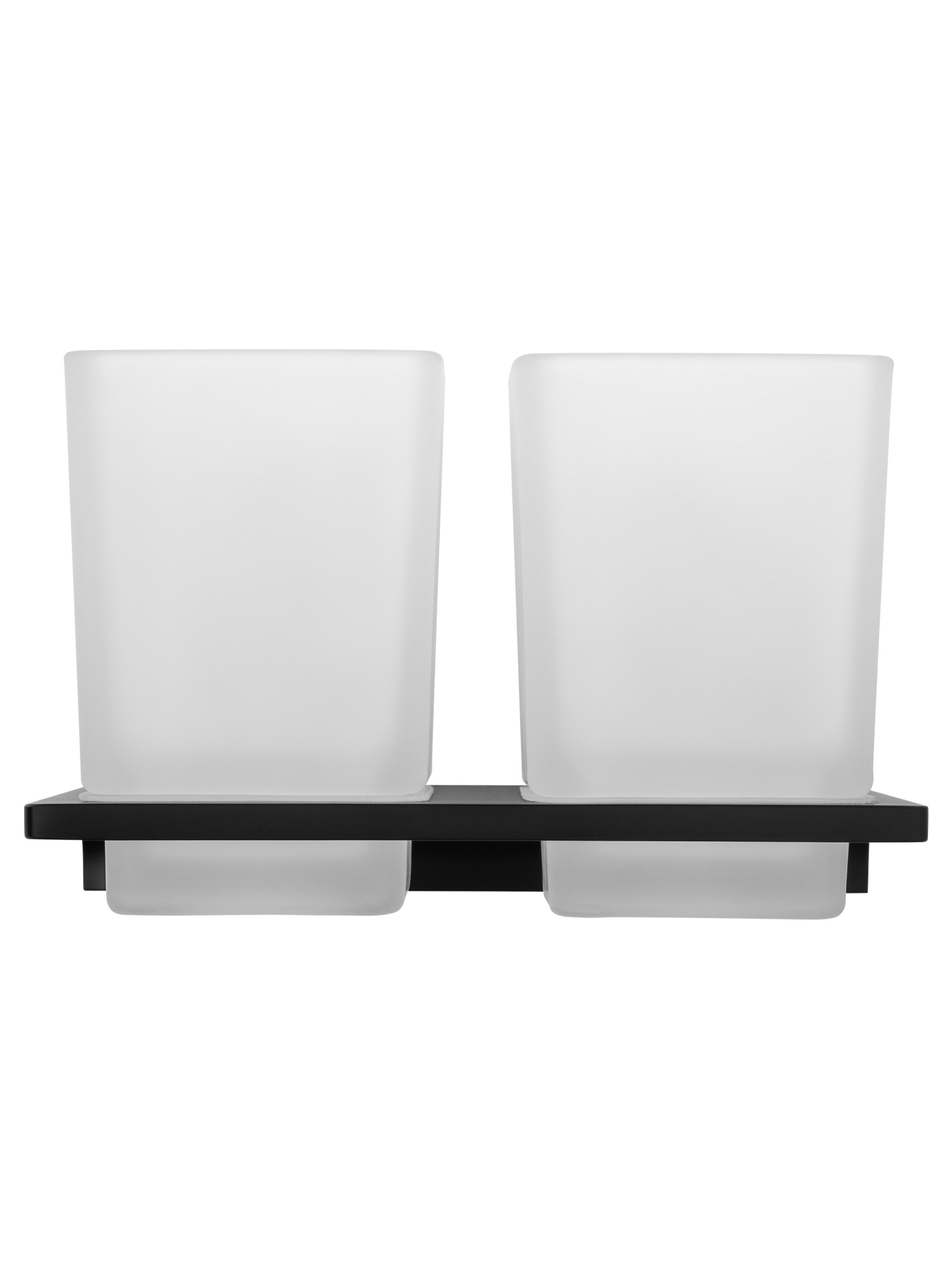 Два стакана для зубных щеток с держателем wonzon & woghand eclipse, черный (ww-9128-bl)