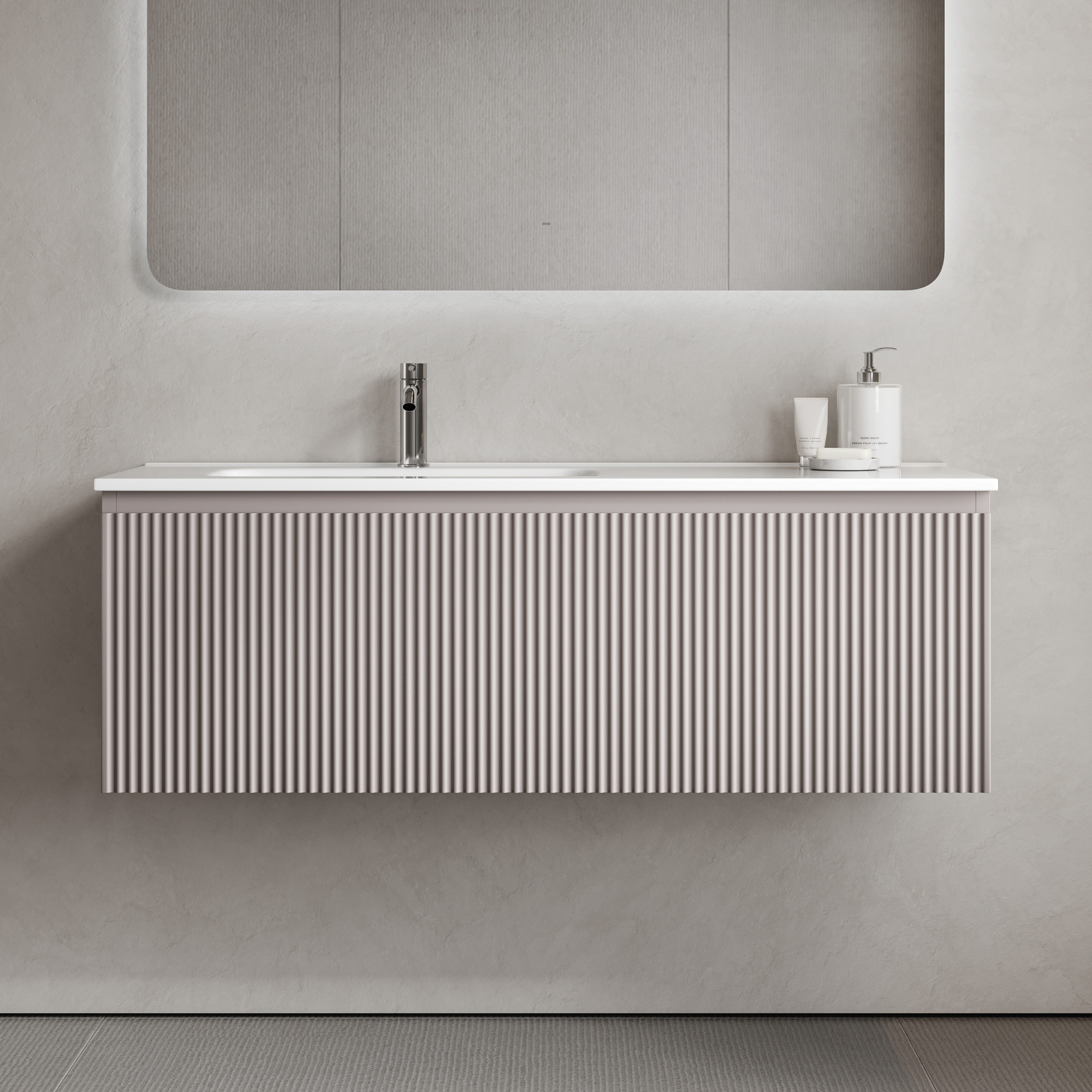 Тумба подвесная SANCOS Snob R 1.0 1195х445х406, c одним ящиком оснащенным доводчиками, Doha Soft , арт.SNR1.0120LSM