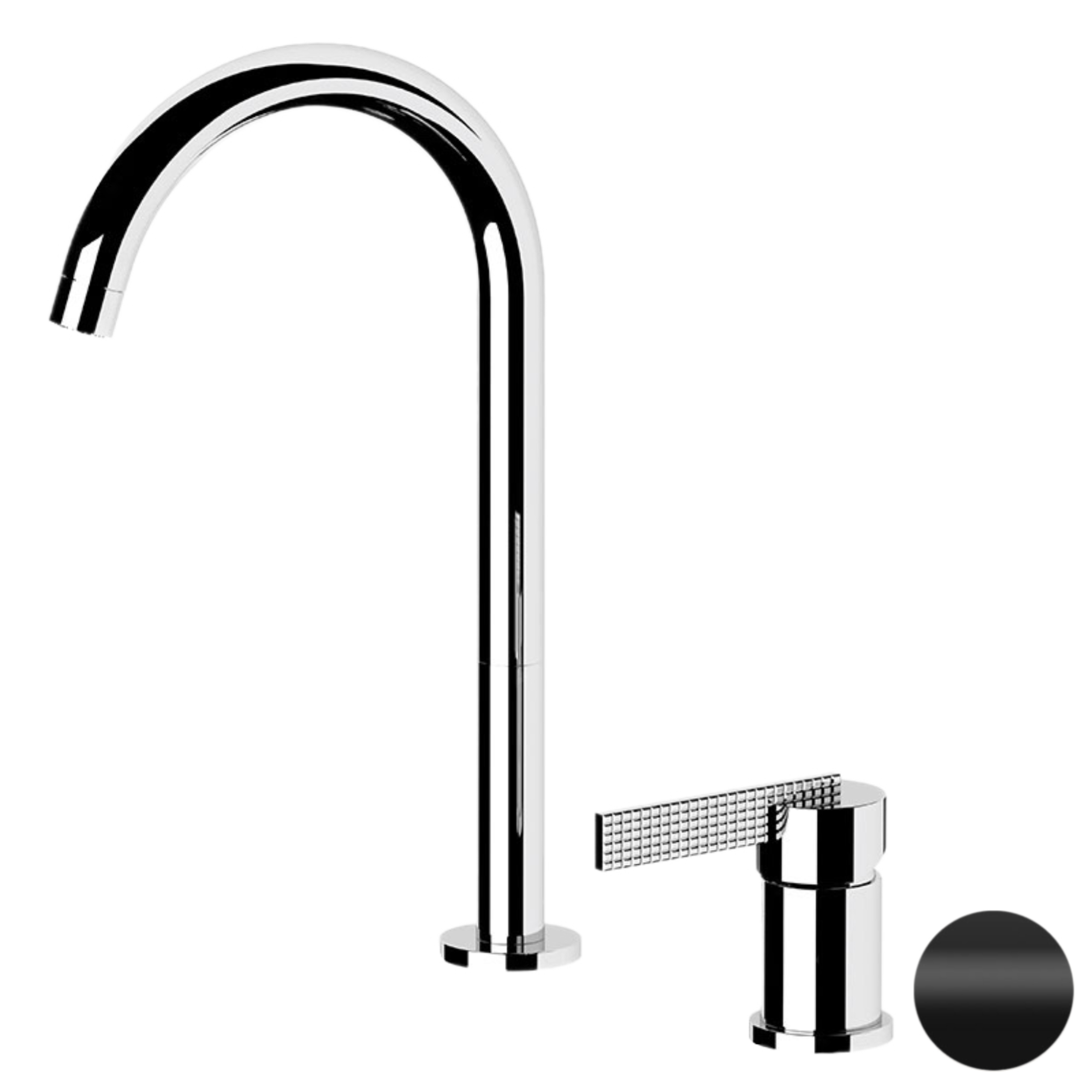 Смеситель для раковины daniel club anc655l15, черный матовый