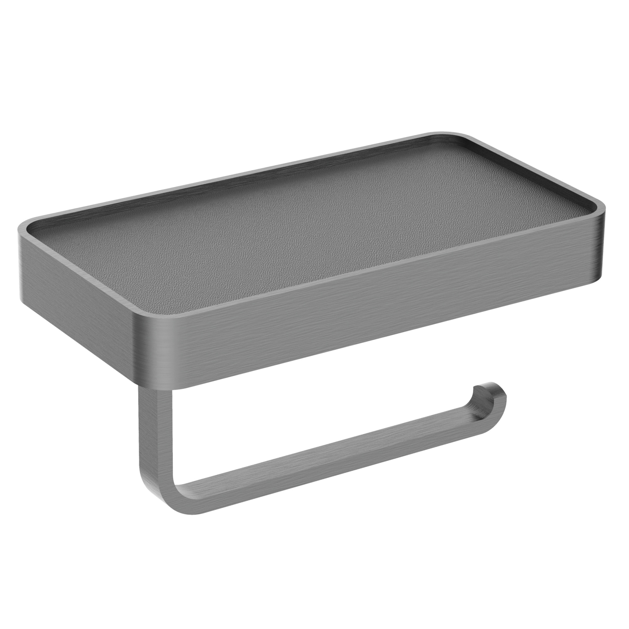 Держатель для туалетной бумаги с полкой wonzon & woghand graffity, темный графит (ww-9366-bgm)