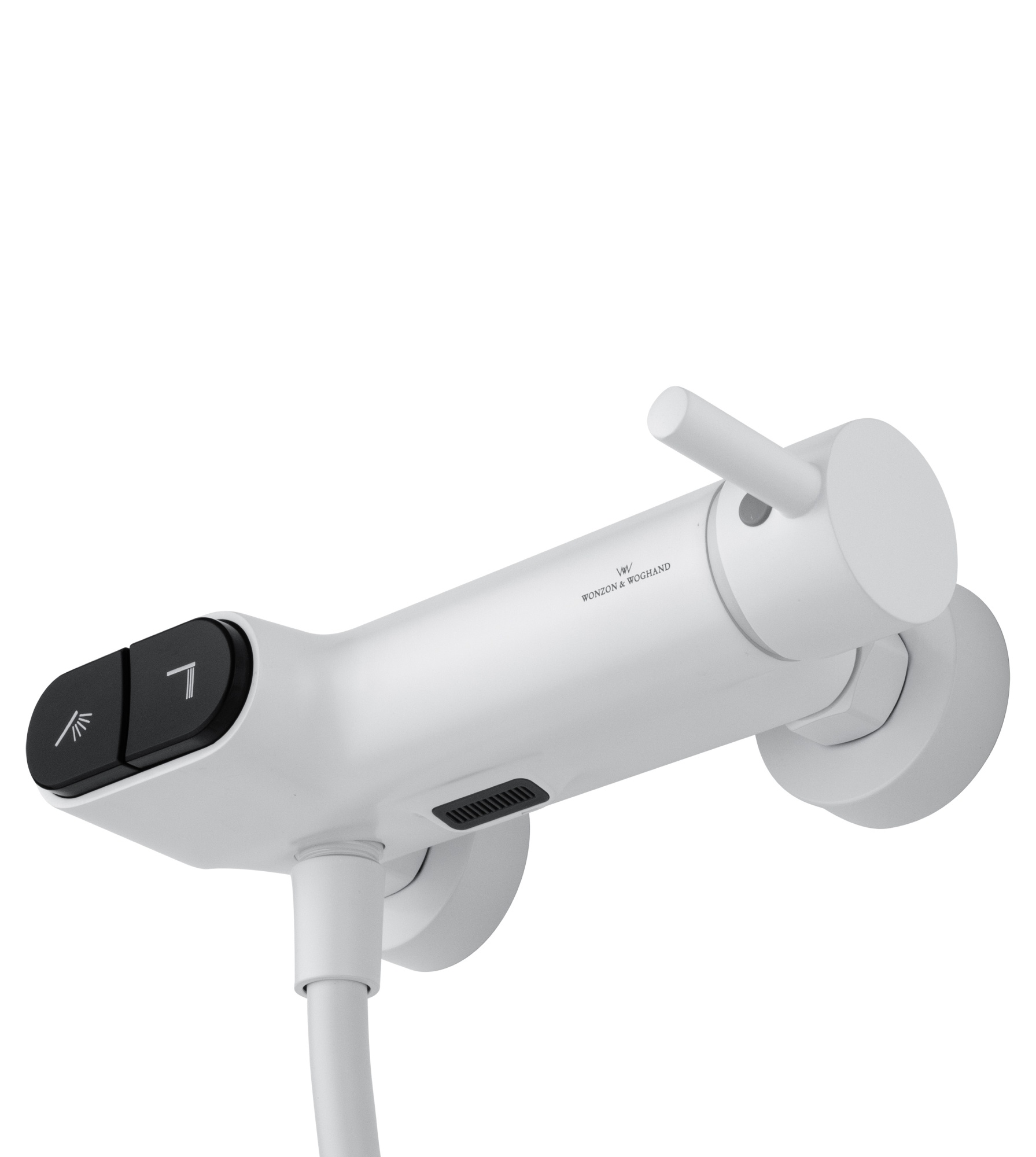Смеситель для душа с встроенным изливом wonzon & woghand muse corno, белый матовый (ww-a30902-mw)