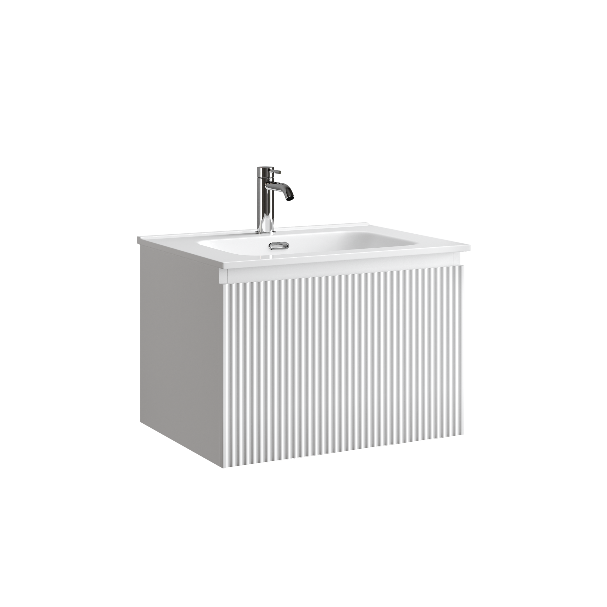 Тумба подвесная SANCOS Snob R 1.0 590х445х406, c одним ящиком оснащенным доводчиками, Bianco , арт. SNR1.060W