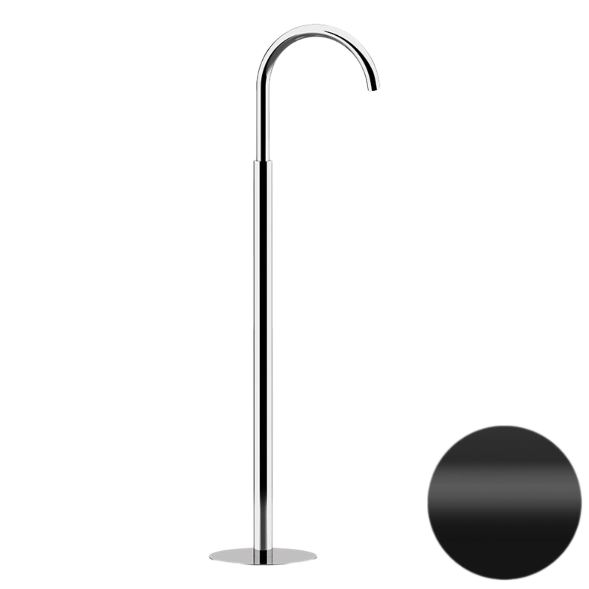 Излив напольный daniel swing s20470815, чёрный матовый