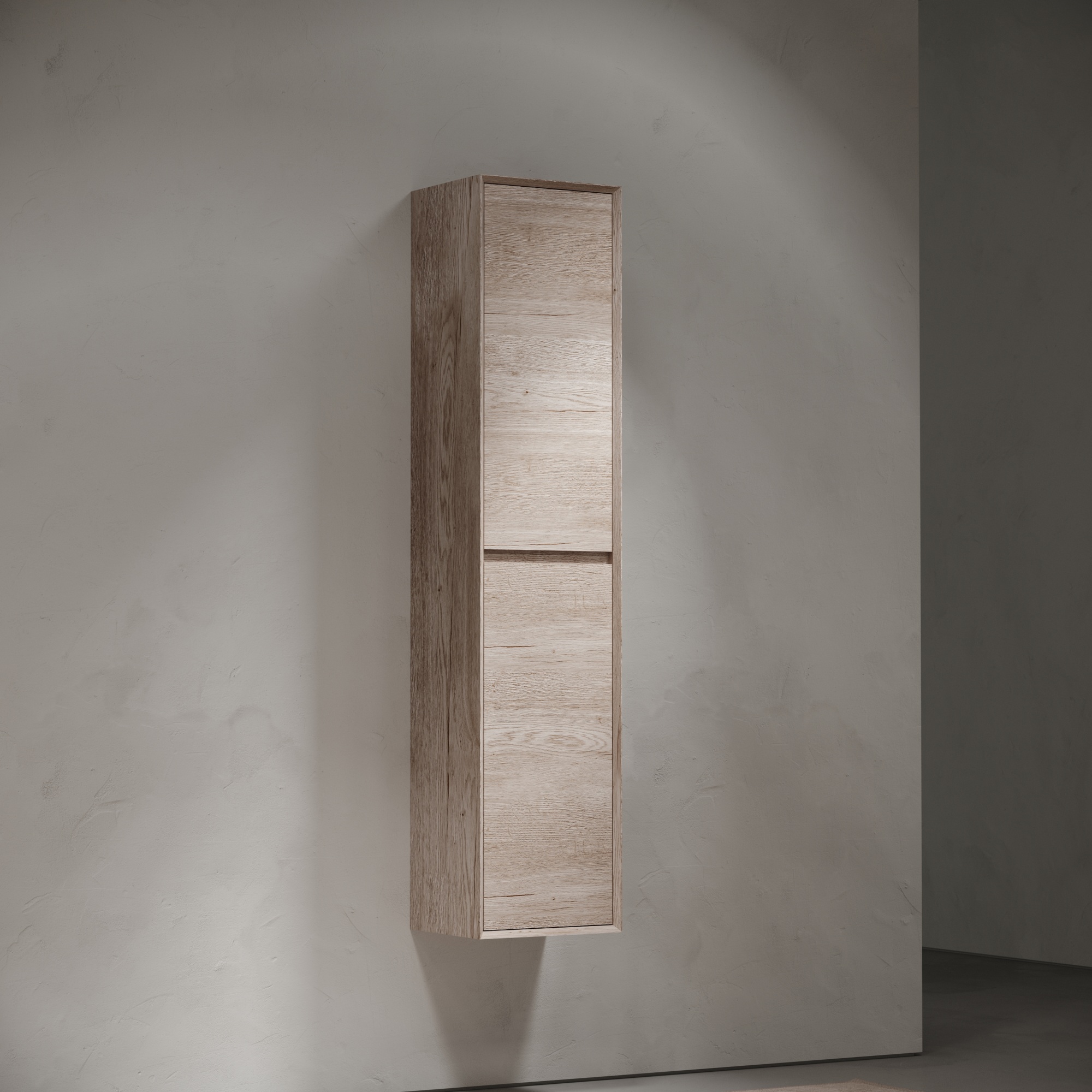 Шкаф-пенал подвесной sancos marmi 1.0/marmi 2.0 350х300х1600 мм, цвет дуб галифакс натуральный, арт. pmr35eg