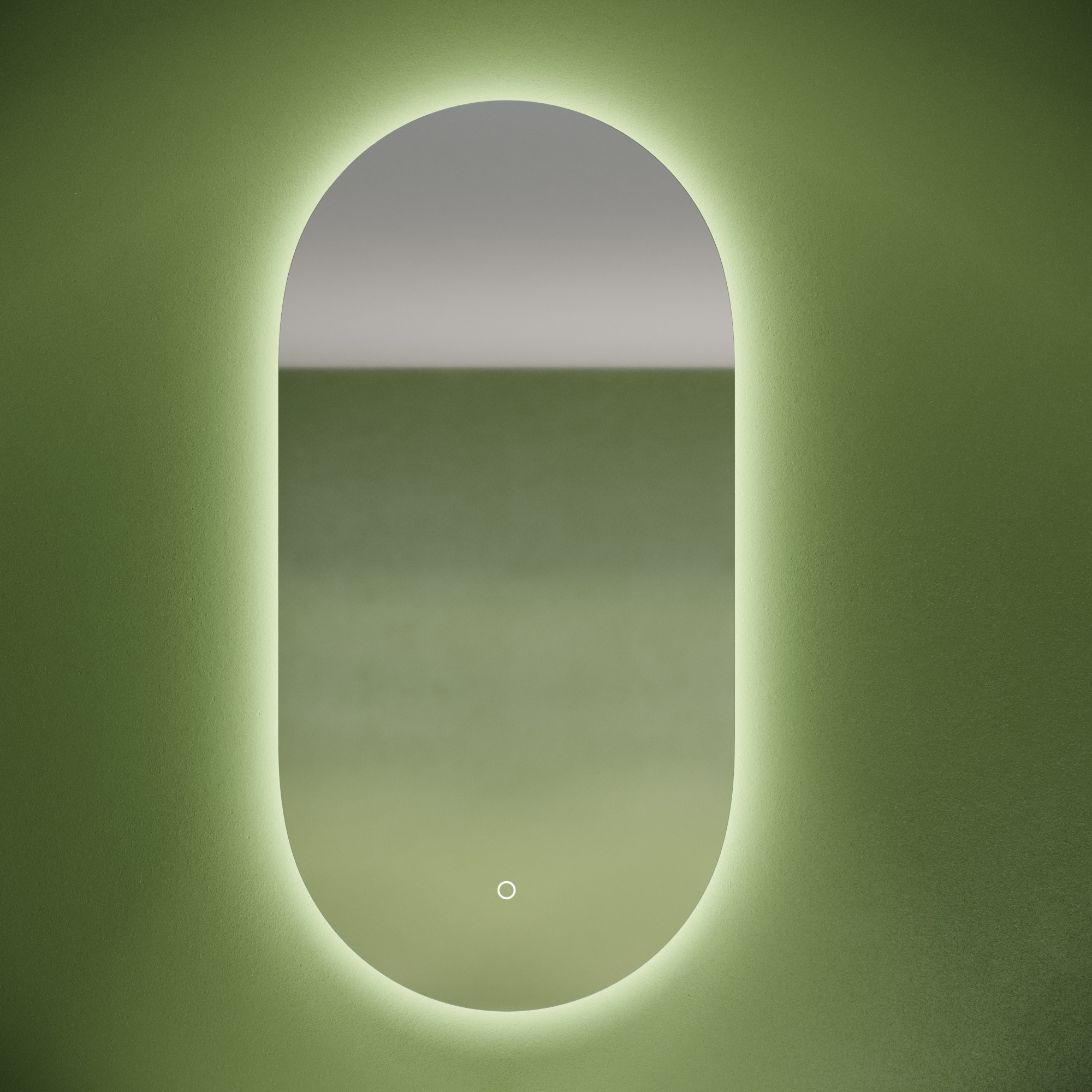 Зеркало для ванной комнаты sancos oval, фоновая подсветка 550х1050 с сенсорным управлением на прикосновение, арт. ov55c