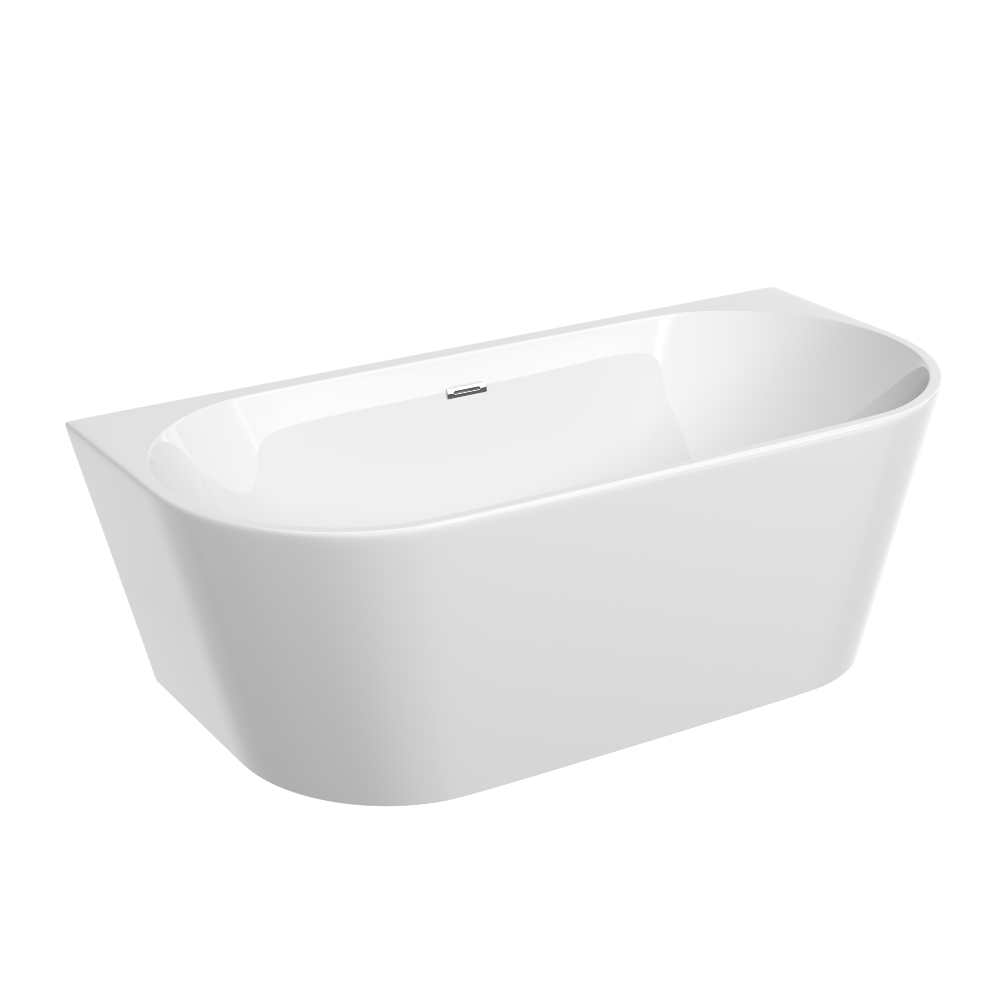 Ванна first акриловая отдельностоящая пристенная; цвет белый; размер 1700*800*580мм; слив-перелив донный клапан "click-clack" в комплекте, хром арт. fb10
