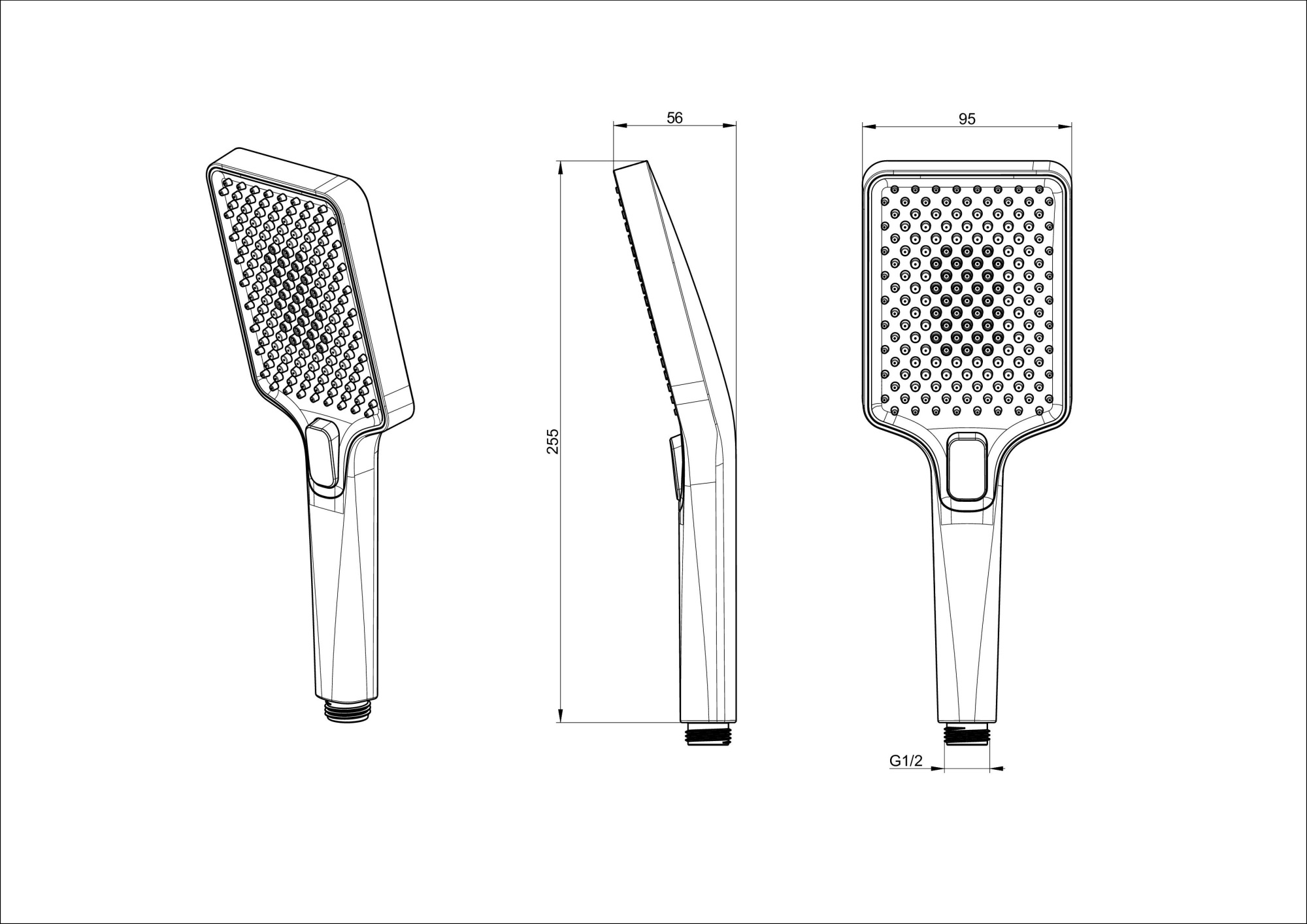 Лейка для душа wonzon & woghand, брашированный никель (ww-88sc08-bn)
