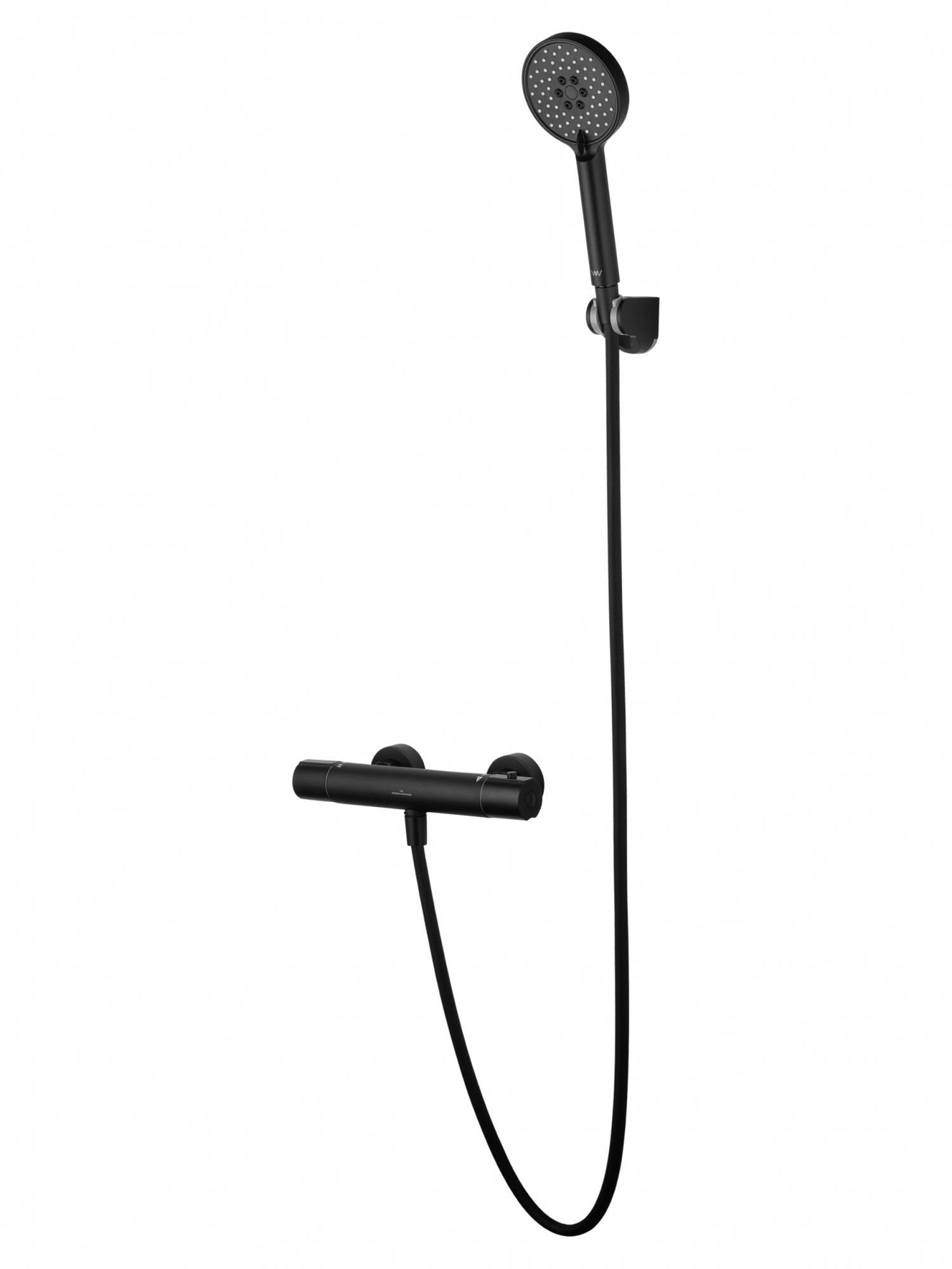 Смеситель для душа с термостатом wonzon & woghand inn 6, черный матовый  (ww-b2029-a-mb)