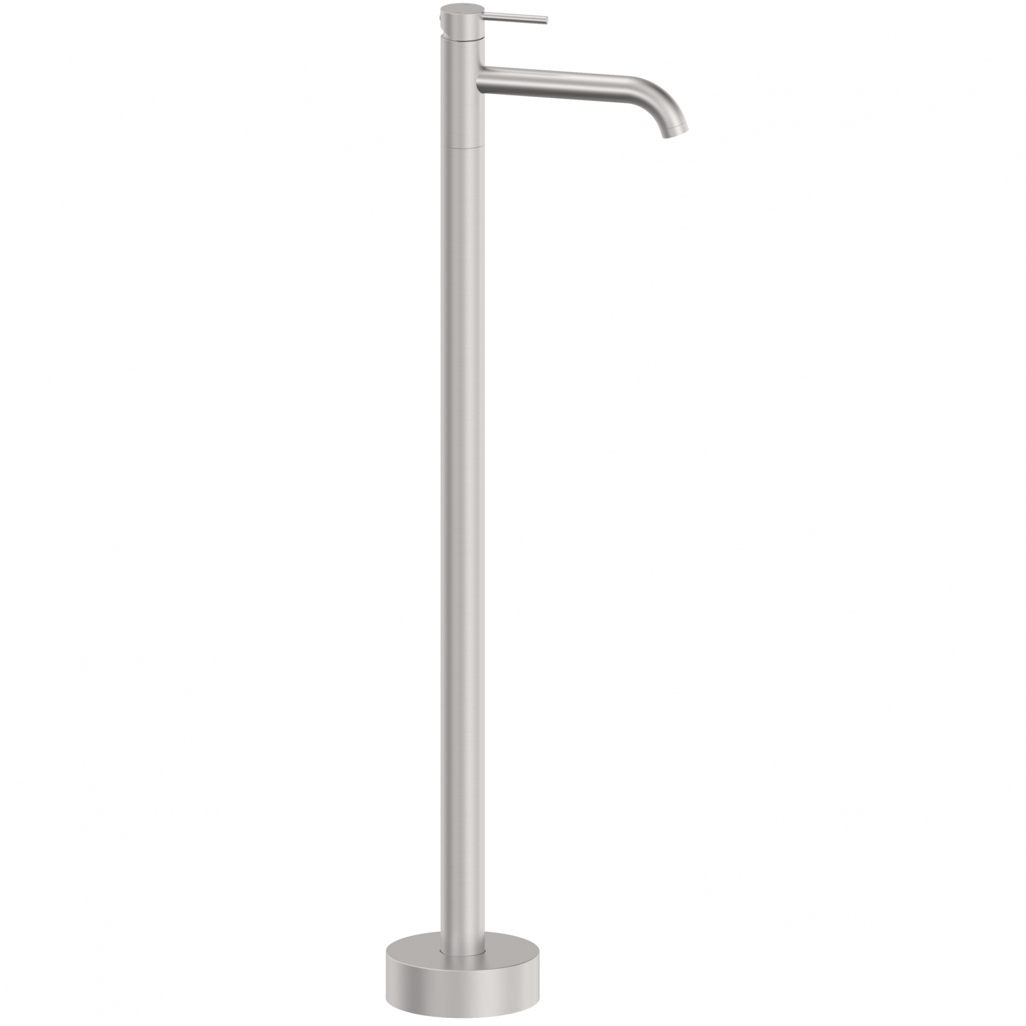 Смеситель для раковины напольного монтажа wonzon & woghand stick, брашированный никель (ww-88649905-bn)