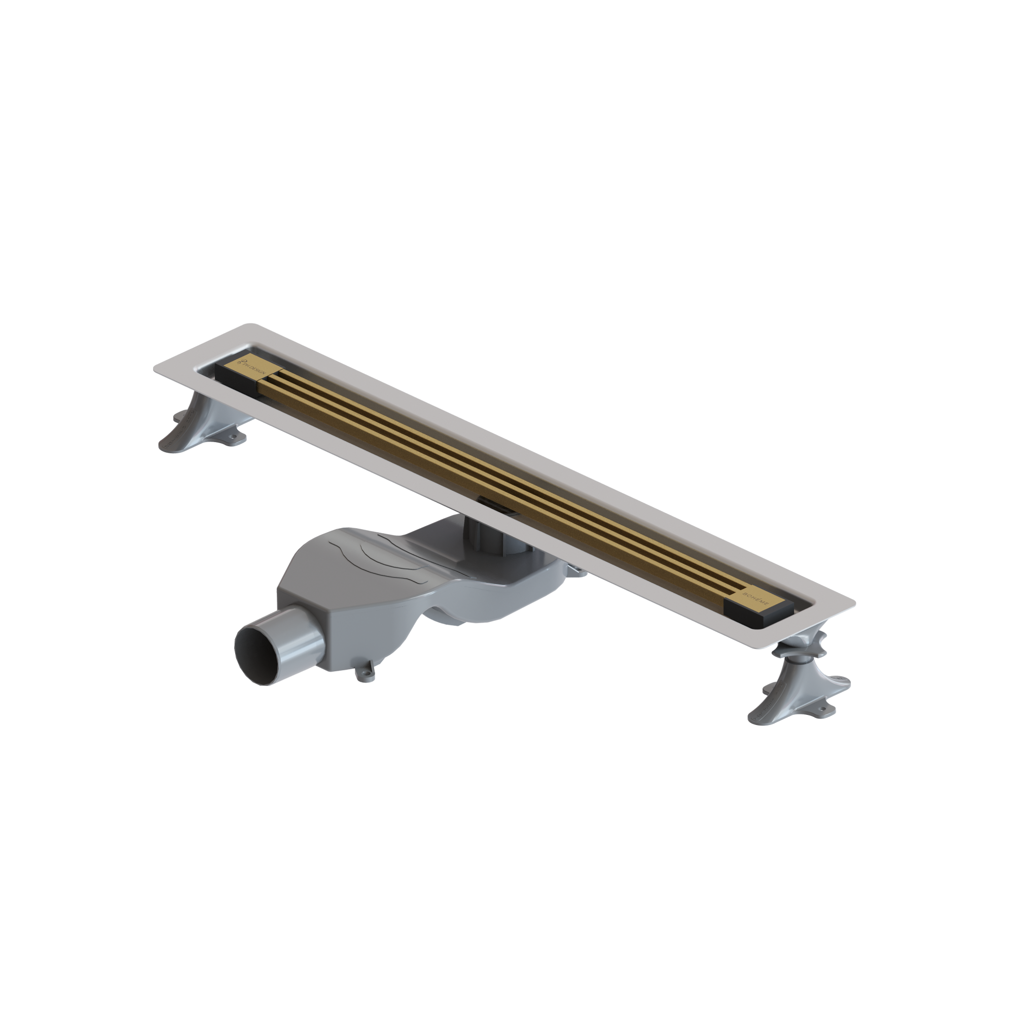 Душевой лоток b&t infinity 80см, нерж.сталь мат. золото