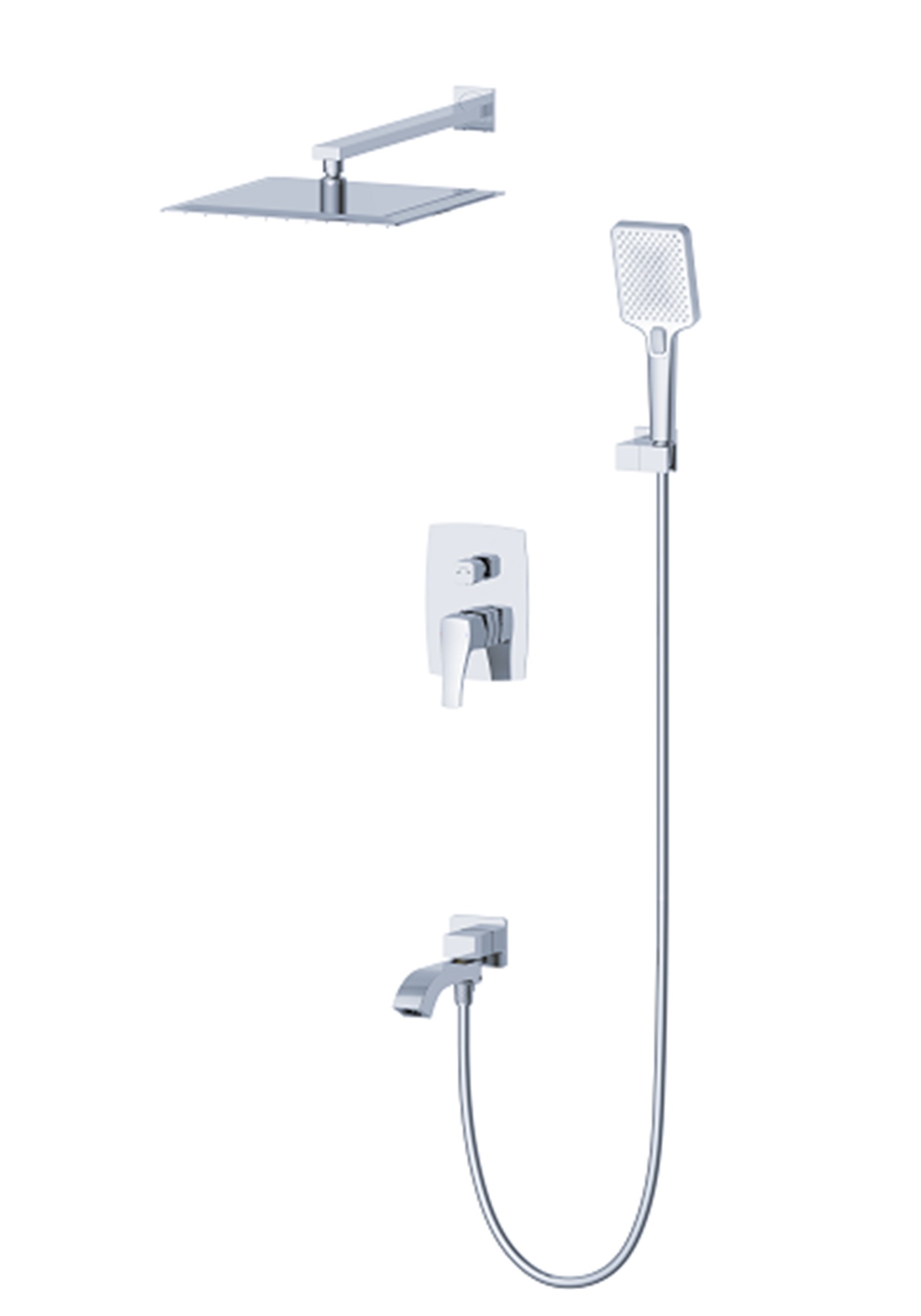 Душевая система встраиваемая wonzon & woghand flex, хром (ww-88939072-cr)