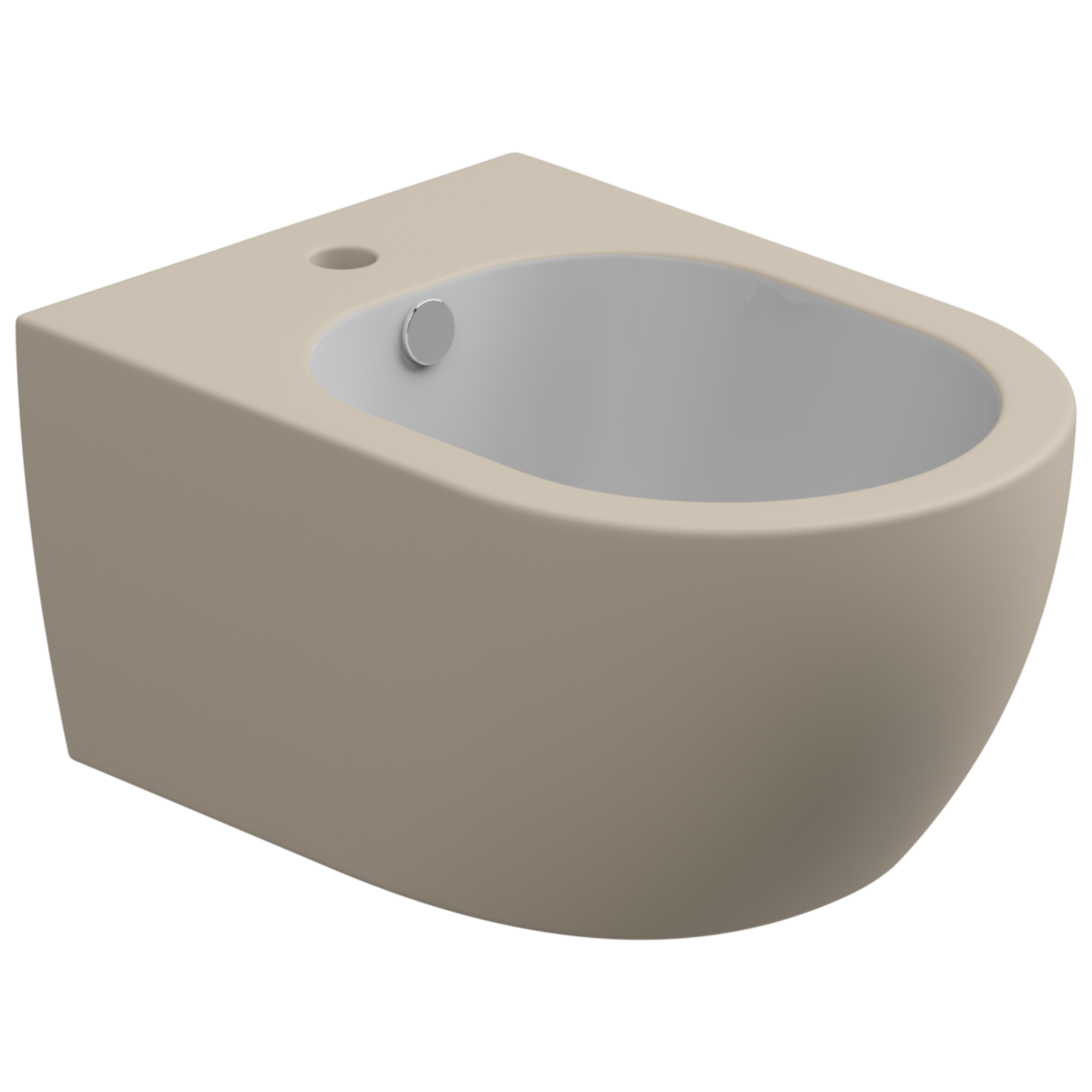 Биде подвесное биколор gsg ceramic design like lkbisobi000/034, white/sabbia matt