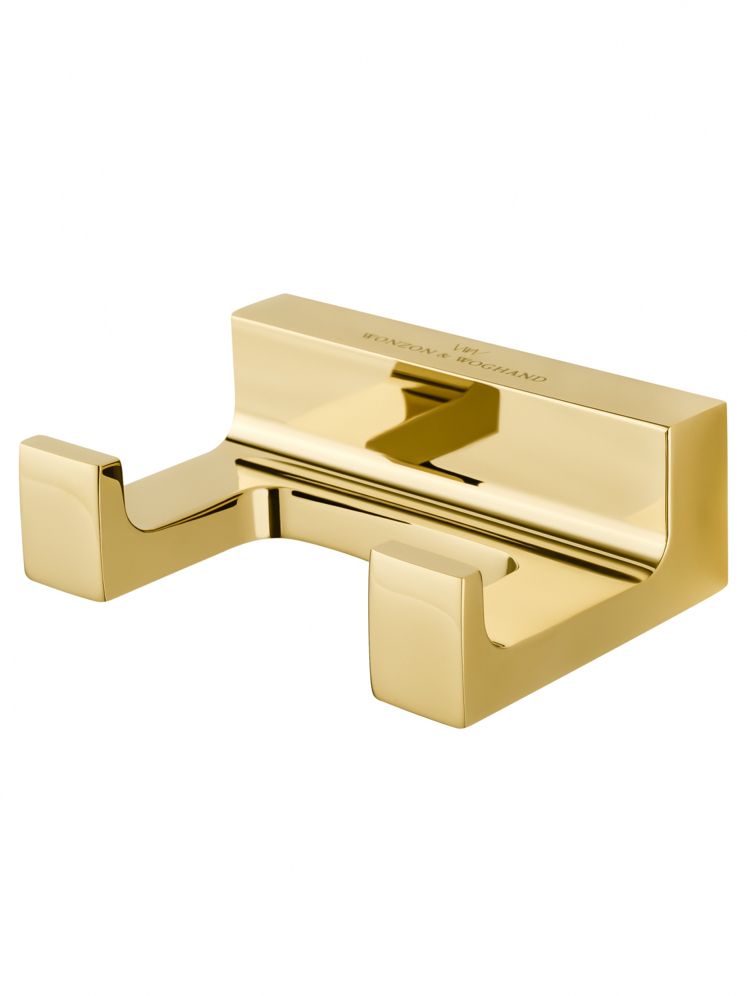 Двойной крючок для ванной wonzon & woghand eclipse, глянцевое золото (ww-9125-lg)