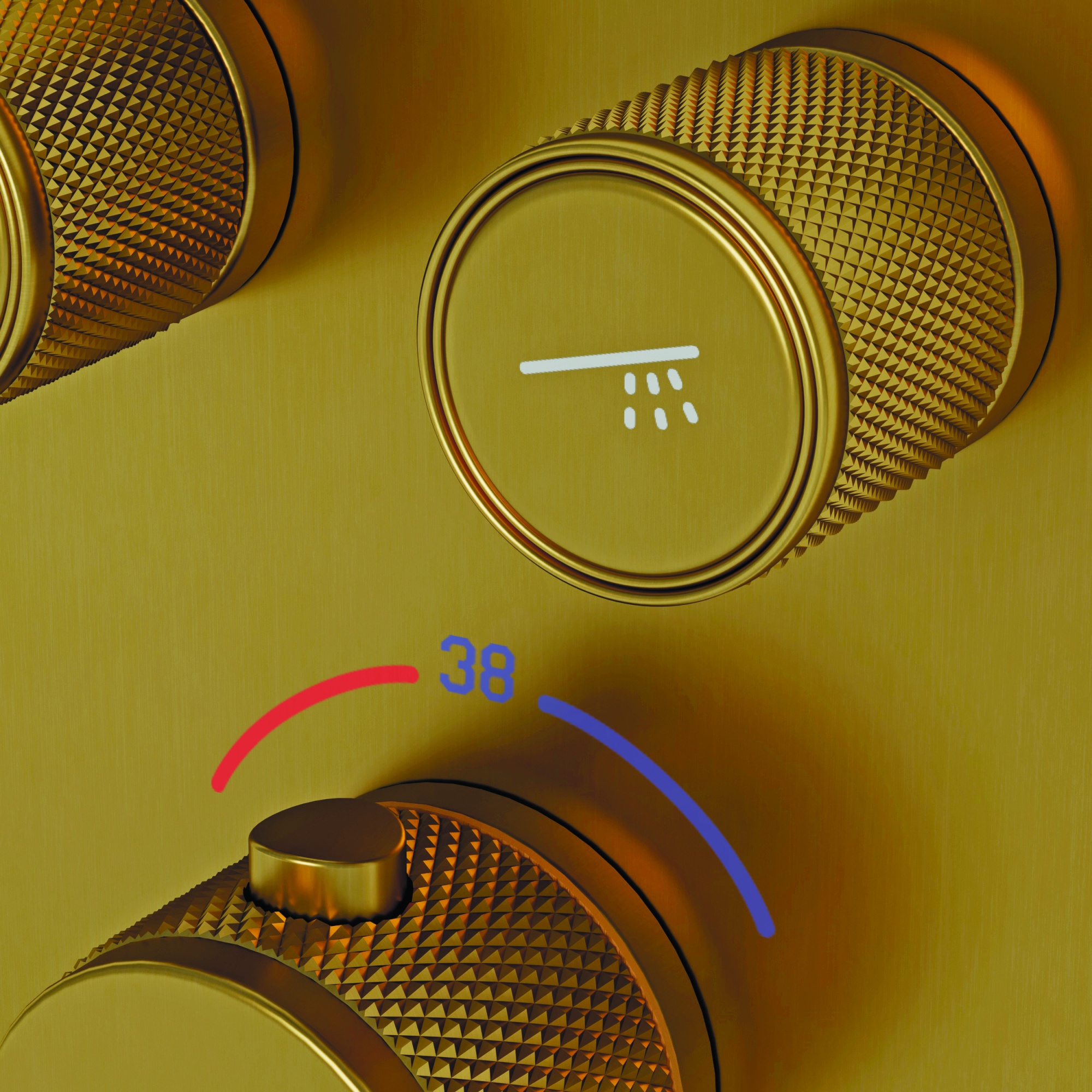 Душевой комплект sancos space встраиваемый c термостатическим смесителем, цвет золото брашированное , арт. sc3006bg Душевой комплект sancos space встраиваемый c термостатическим смесителем, цвет золото брашированное , арт. sc3006bg