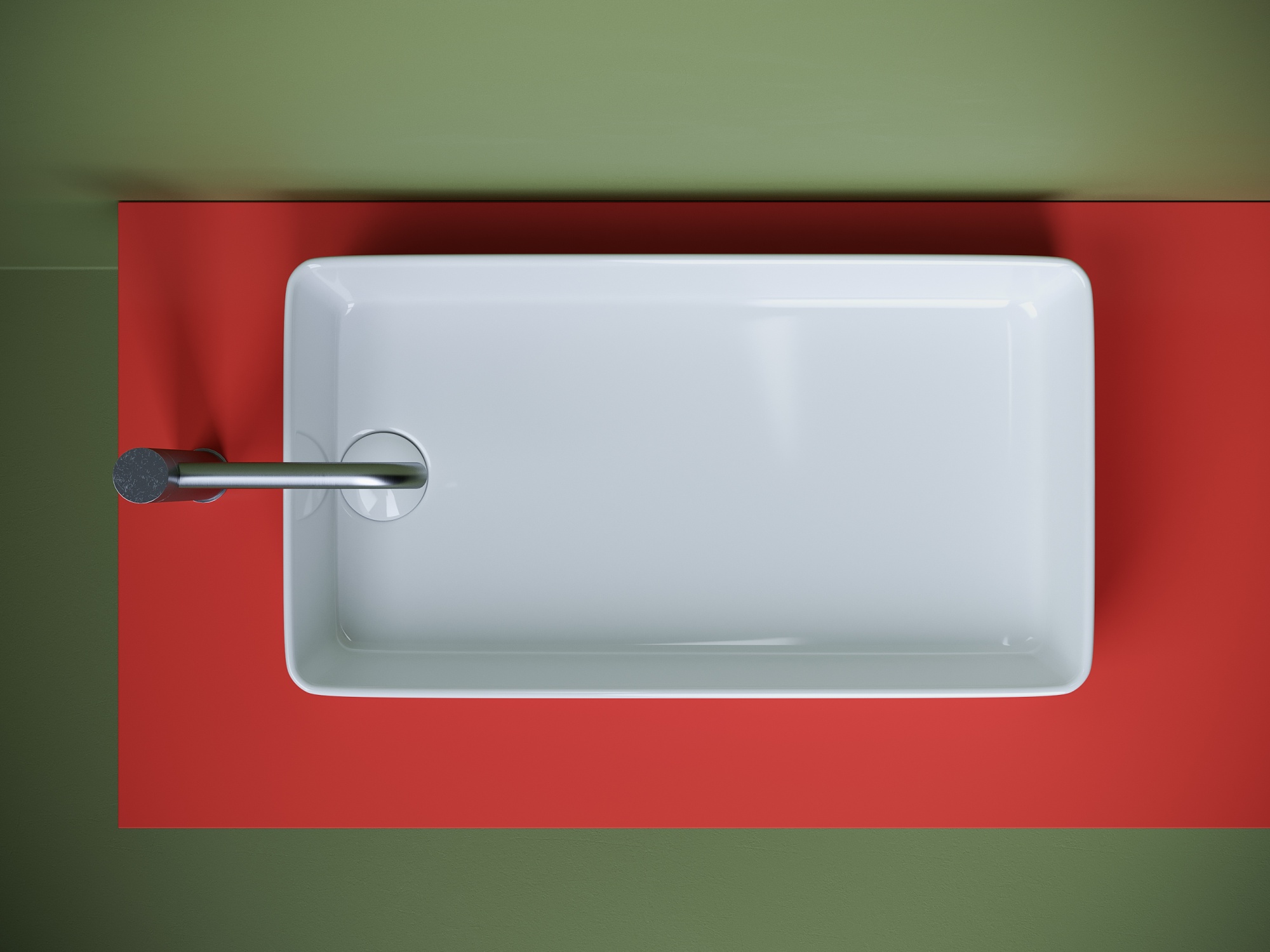 Раковина накладная со смещенным сливом, с возможностью установки на столешницу под стиральную машину, 620x340x110, цвет белый