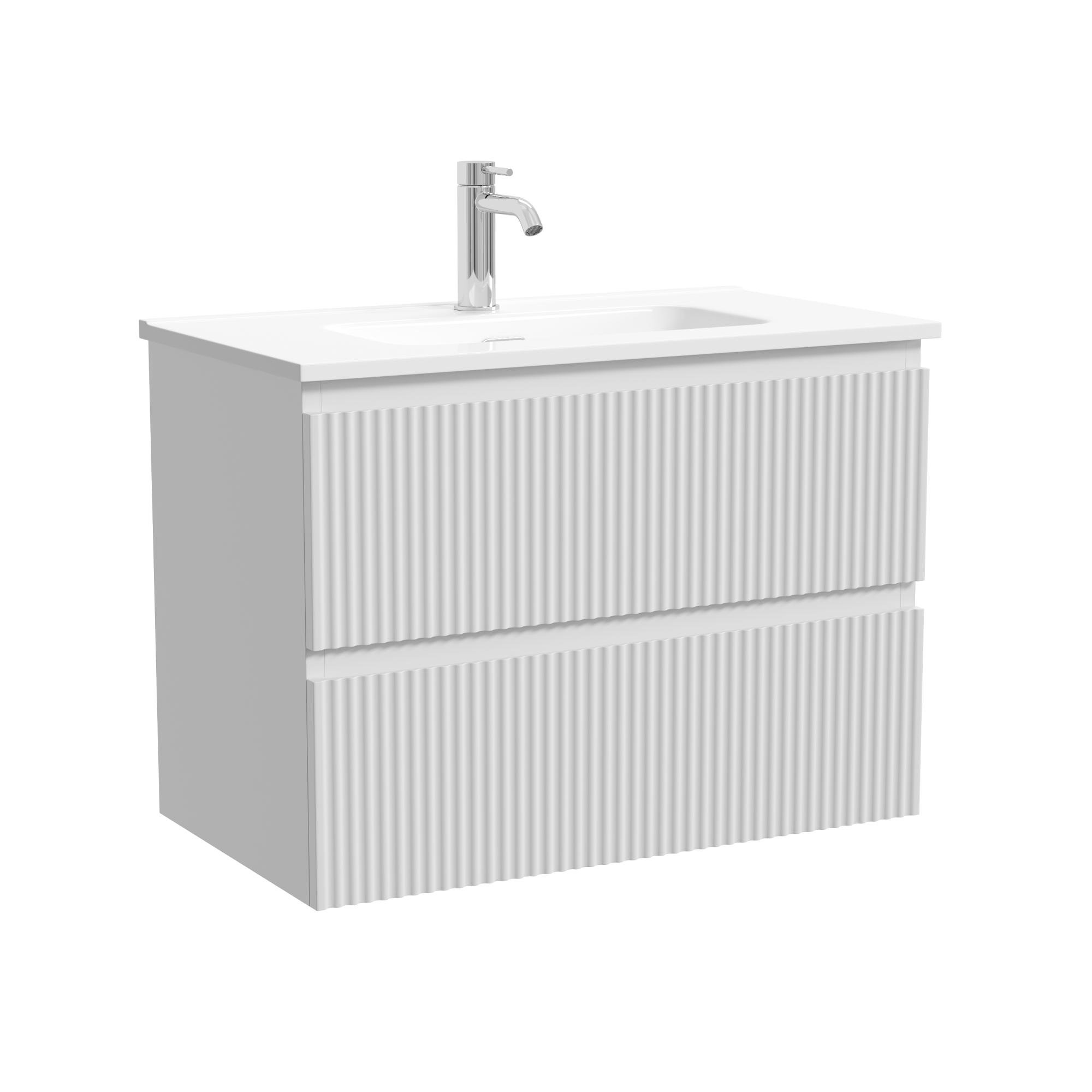 Тумба подвесная SANCOS Snob R 690х390х500, c двумя ящиками оснащенными доводчиками, Bianco, арт.SNR70/39W