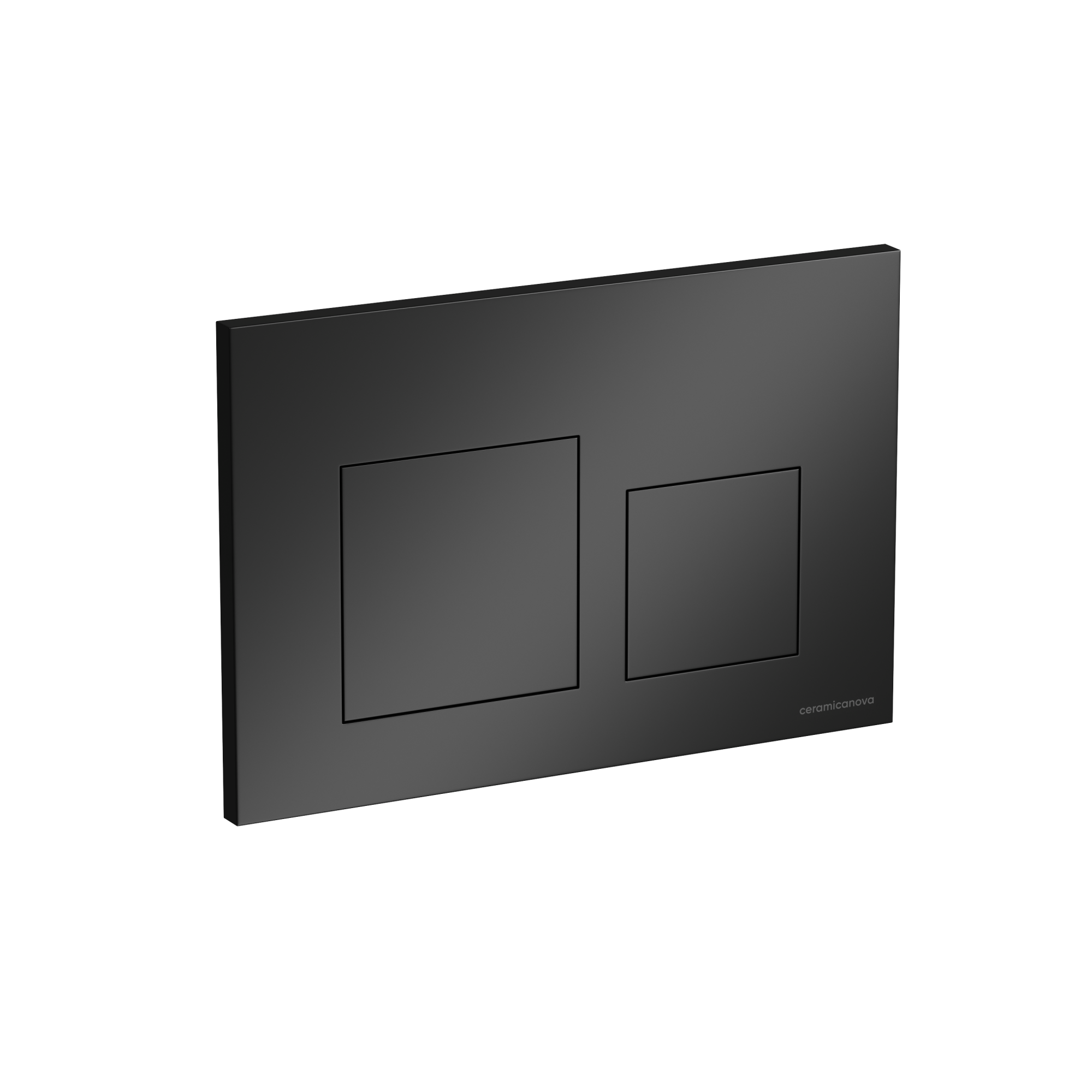 Кнопка смыва balance, клавиши square, цвет черный матовый, арт.cn12-002mb