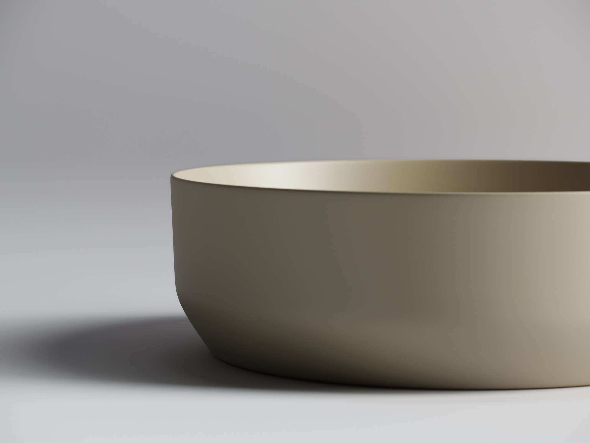 Умывальник чаша накладная круглая (цвет капучино матовый) element 390x390x120мм