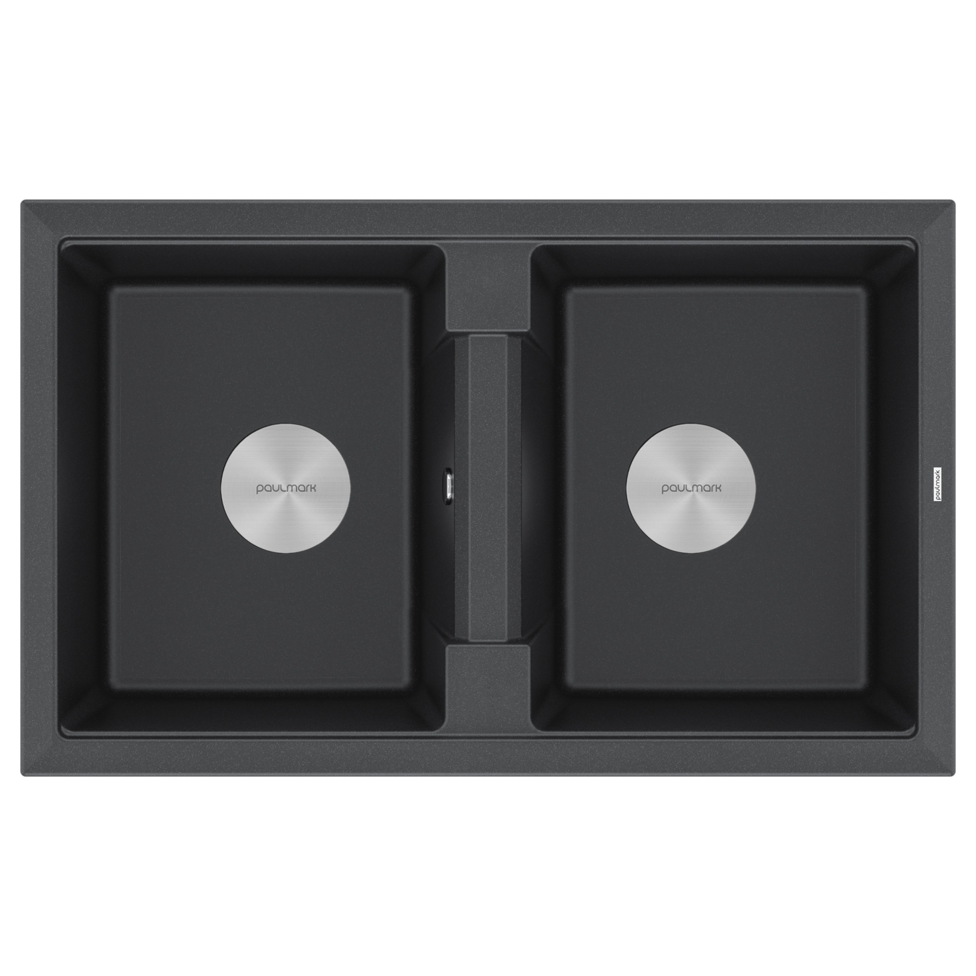 Мойка tandem 80/2, it-granit, pm238150-bl, черный, 810х500 мм, paulmark