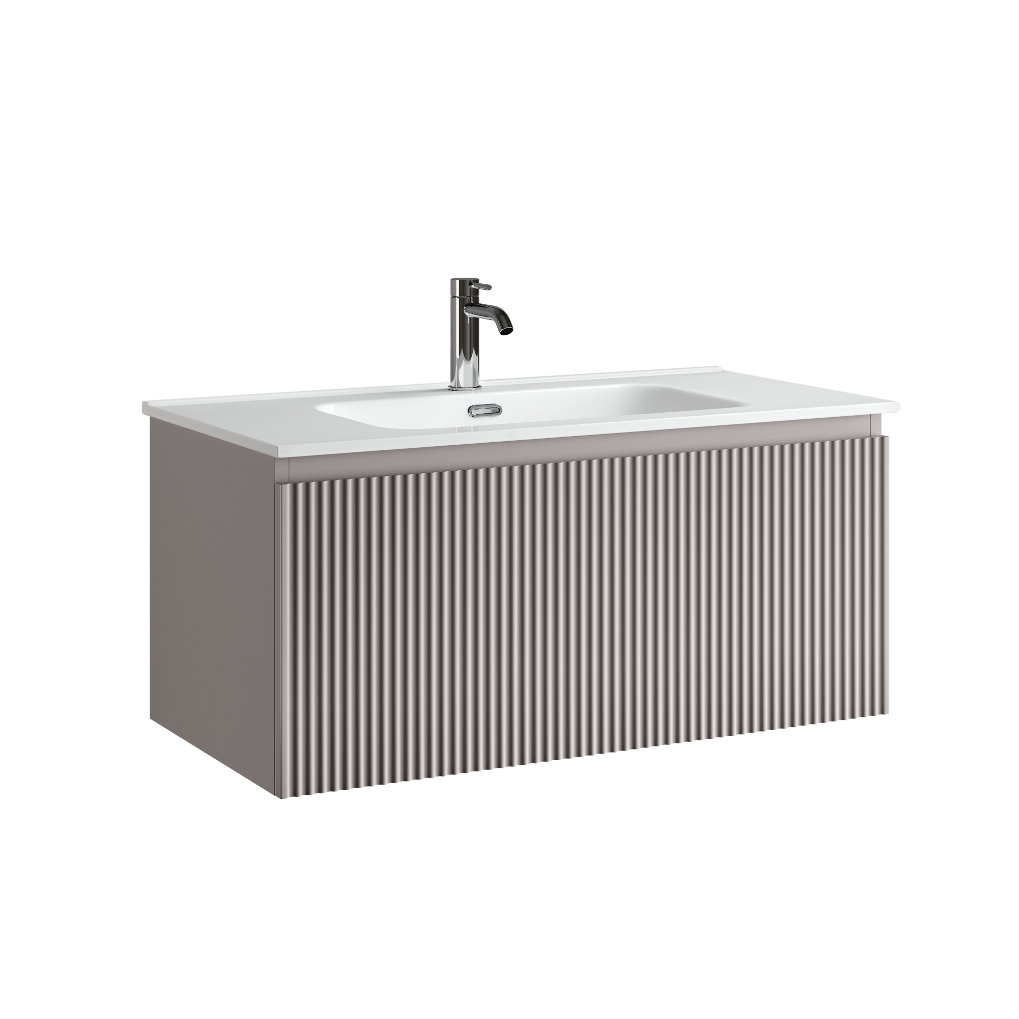 Тумба подвесная SANCOS Snob R 1.0 890х445х406, c одним ящиком оснащенным доводчиками, Doha Soft , арт.SNR1.090SM