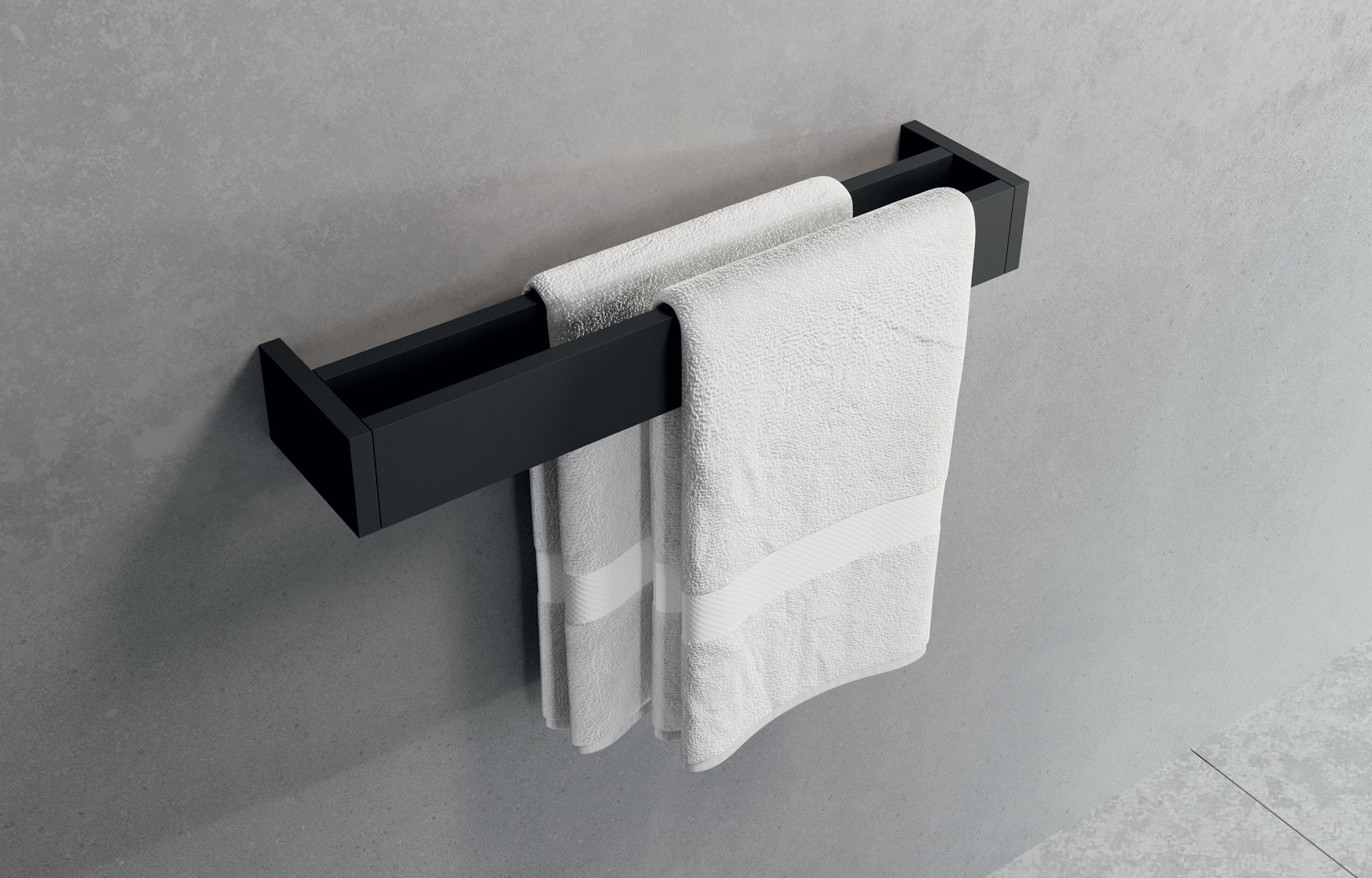 Полотенцедержатель двойной 45 см novellini frame r90akfps0245-h, цвет matt black Полотенцедержатель двойной 45 см novellini frame r90akfps0245-h, цвет matt black