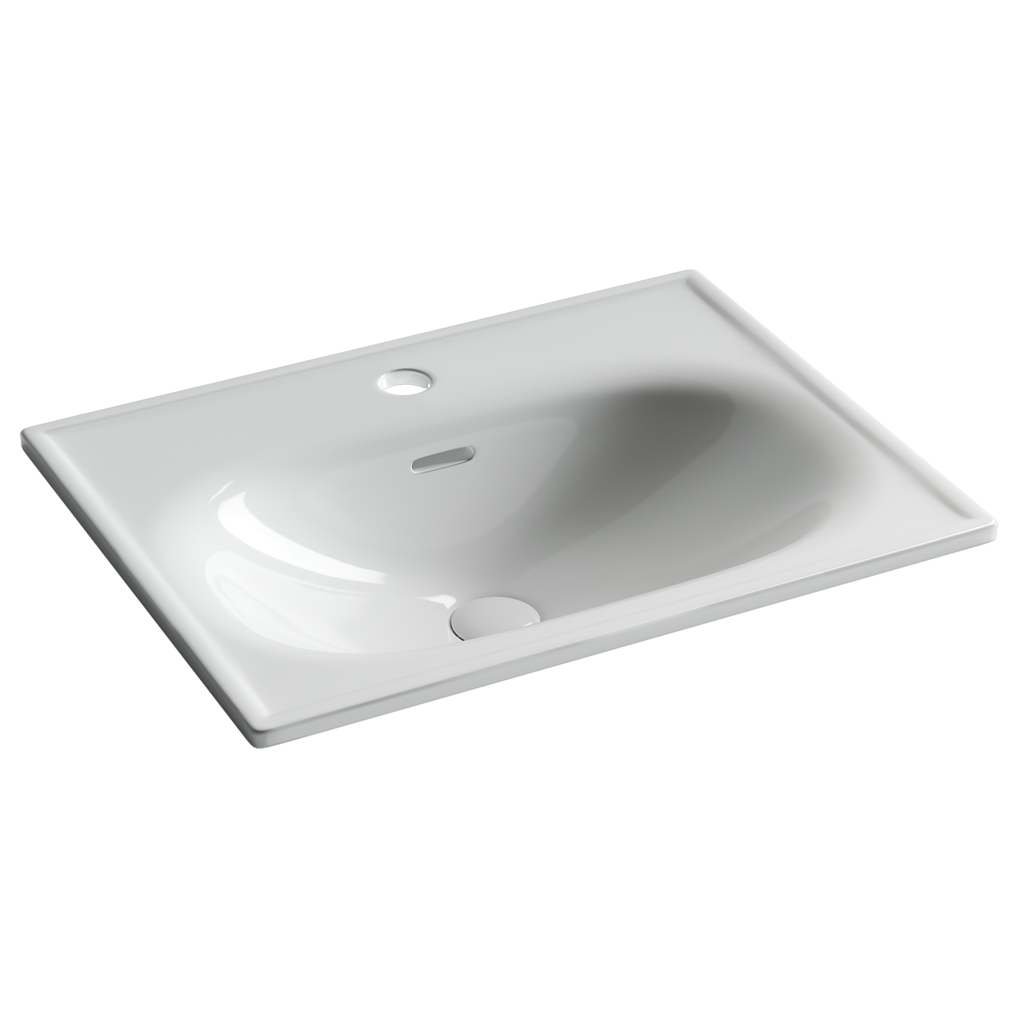 Раковина накладная ceramicanova sabo с отверстием под смеситель 600x460x130 белый