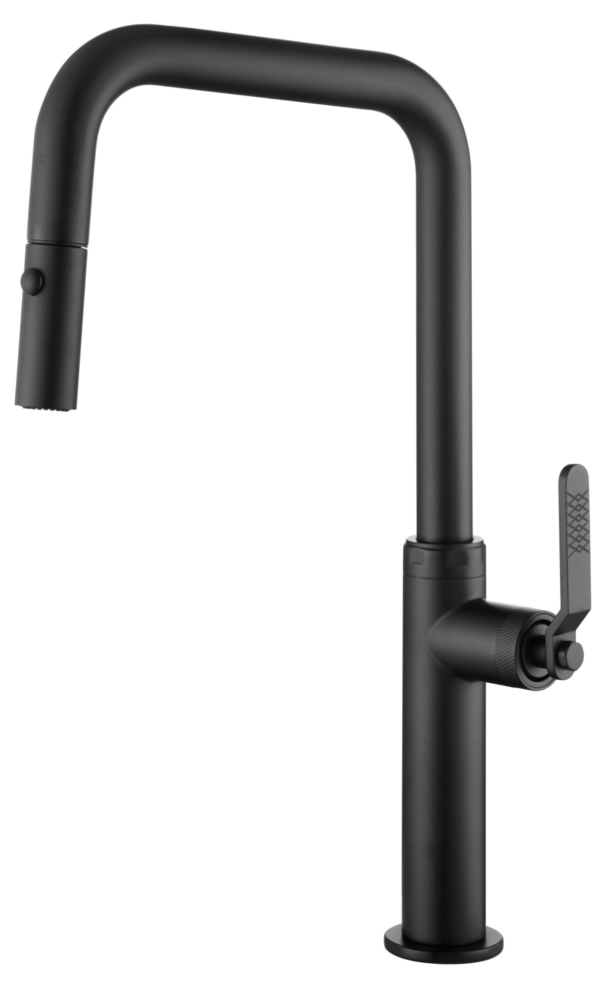 Смеситель для кухни с вытяжной лейкой на 2 режима imex niza gce027/ng matt black