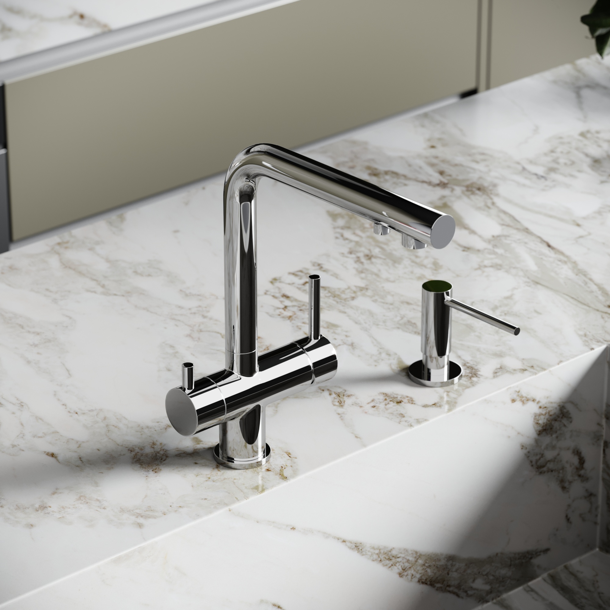 Смеситель для кухни SANCOS Foster с возможностью подключения фильтра для воды, цвет хром, арт. SC4014СH