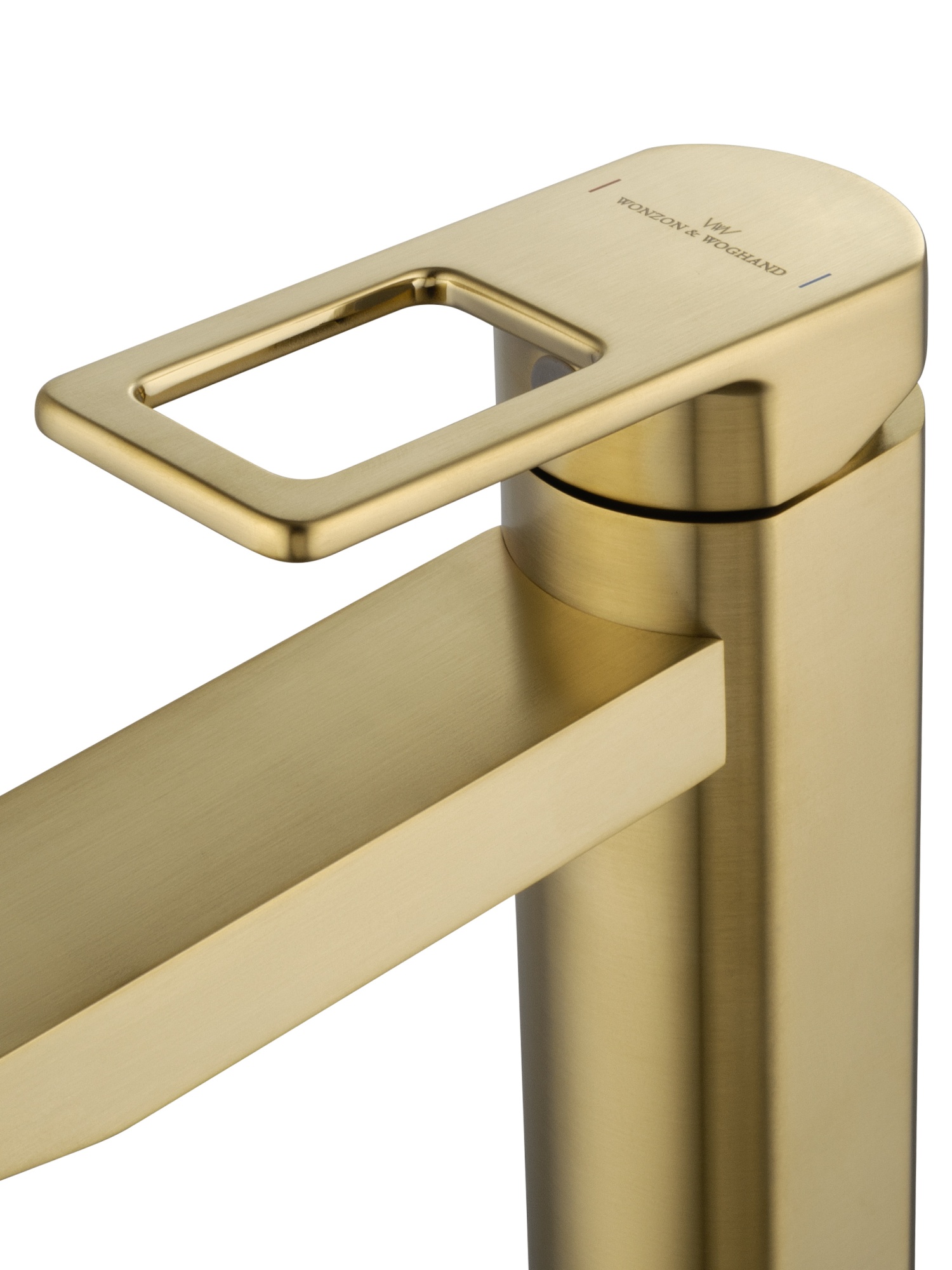 Смеситель для раковины wonzon & woghand frame, брашированное золото (ww-88139010-bg)