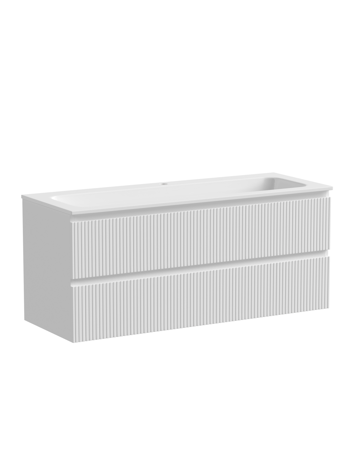 Тумба подвесная sancos snob t 1195х445х500, c двумя ящиками оснащенными доводчиками, bianco, арт.snt120w