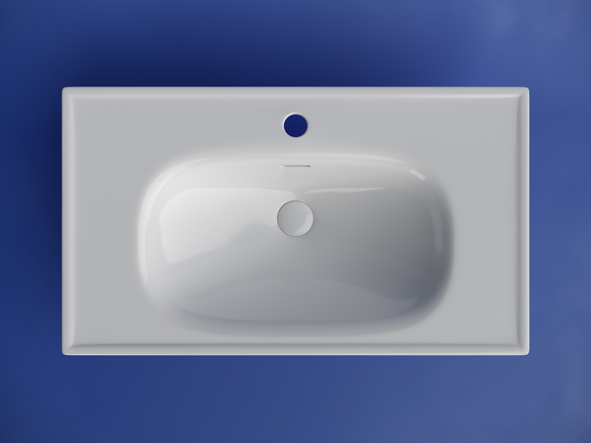 Раковина накладная ceramicanova sabo с отверстием под смеситель 800x460x130 белый