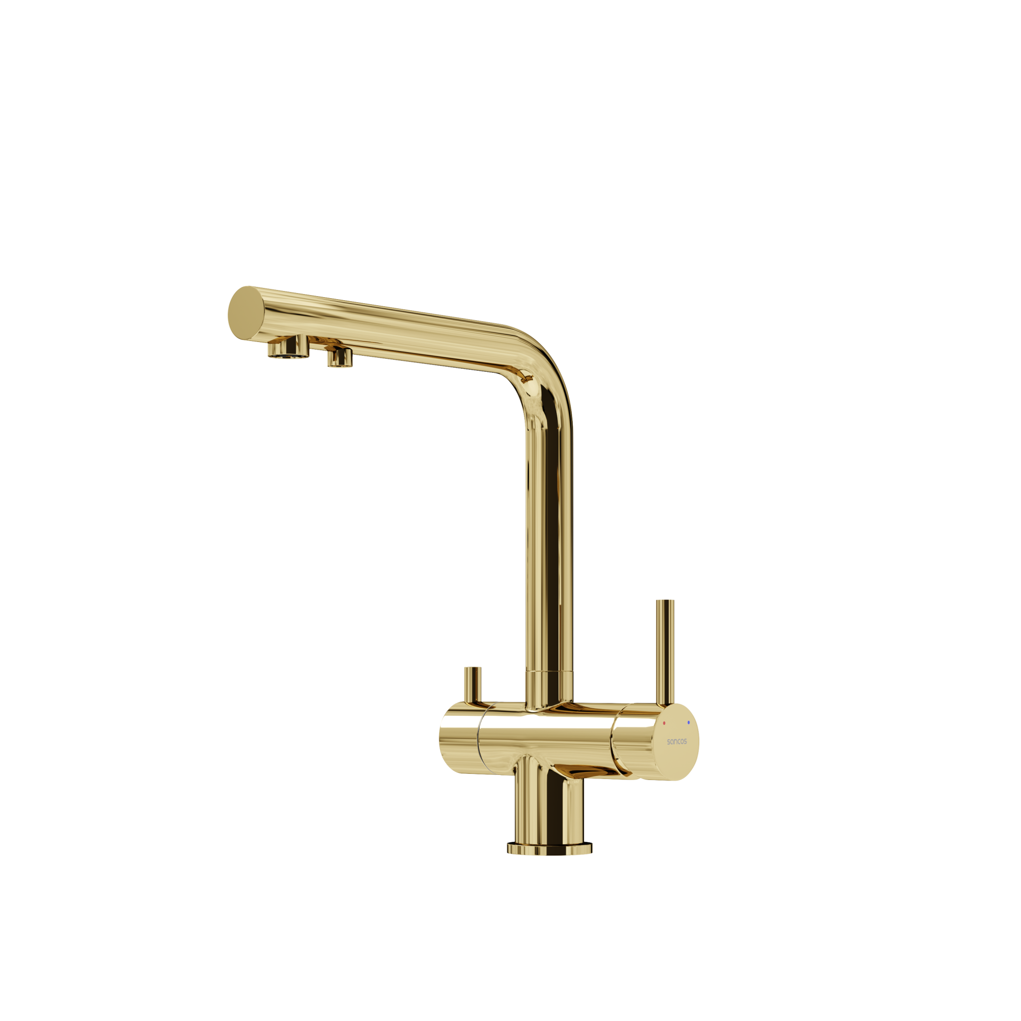 Смеситель для кухни SANCOS Foster с возможностью подключения фильтра для воды, цвет полированное золото, арт. SC4014ZG
