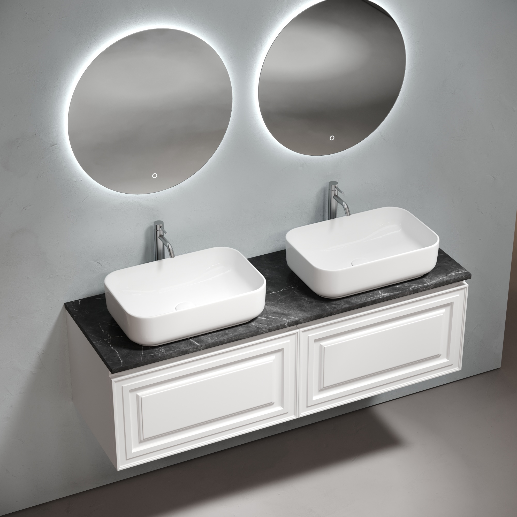 Столешница для ванной комнаты из керамогранита sancos black sky 1400х460 c отверстием под смеситель, арт.tt140a1x