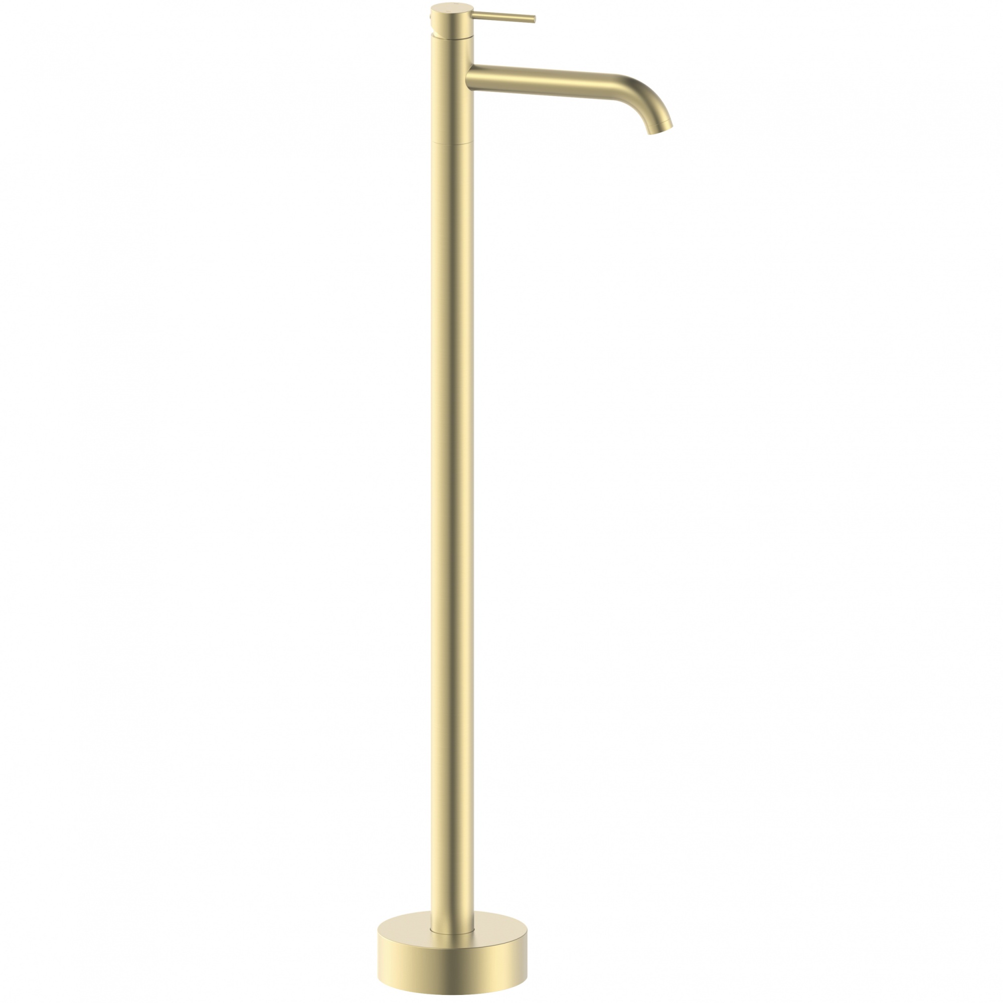 Смеситель для раковины напольного монтажа wonzon & woghand stick, брашированное золото (ww-88649905-bg)
