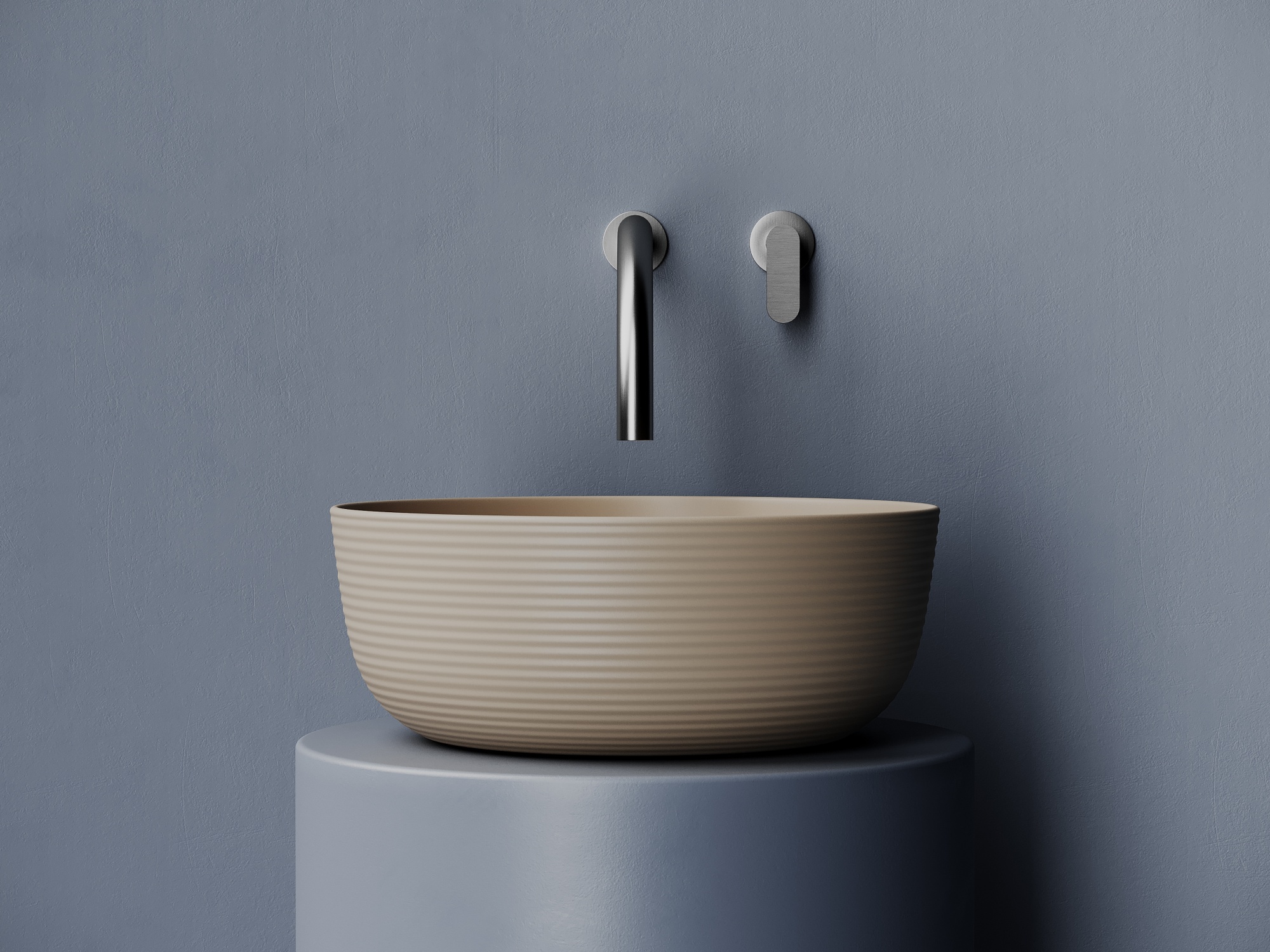 Раковина накладная круглая 356x356x135, цвет капучино матовый Раковина накладная круглая 356x356x135, цвет капучино матовый