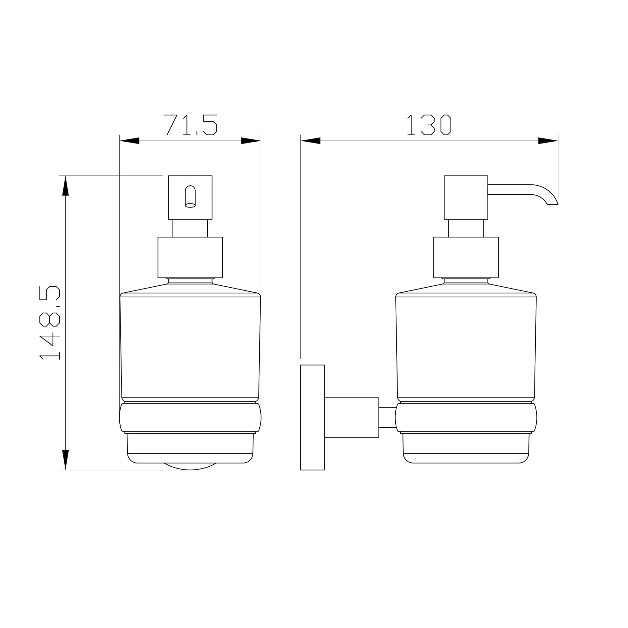 Дозатор мыла wonzon & woghand easy, хром (ww-8133)