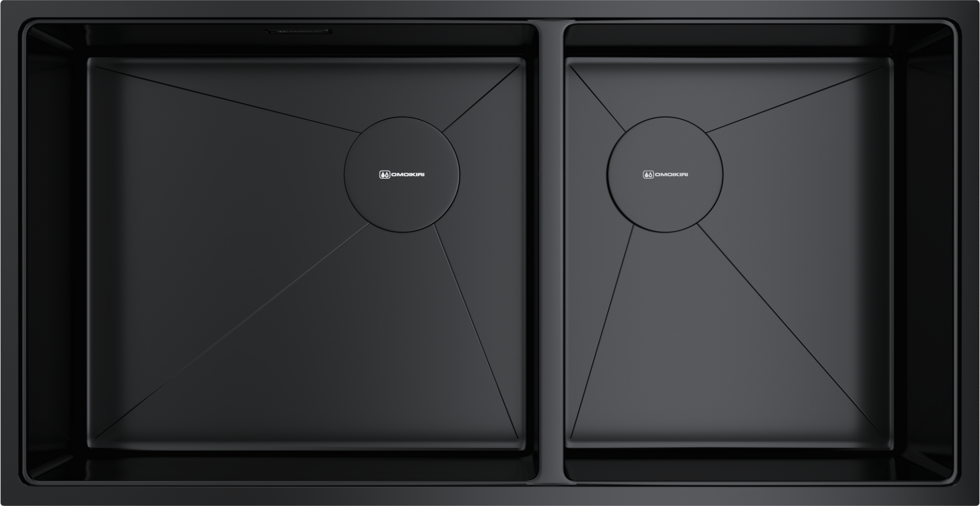 Кухонная мойка omoikiri taki 85-2-lb-u/if side-gb нерж. сталь/графит 850 x 440 x 200