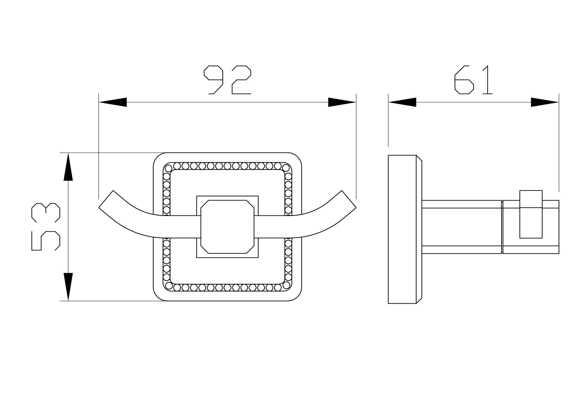 Двойной крючок для ванной wonzon & woghand roma, бронза (ww-7225)