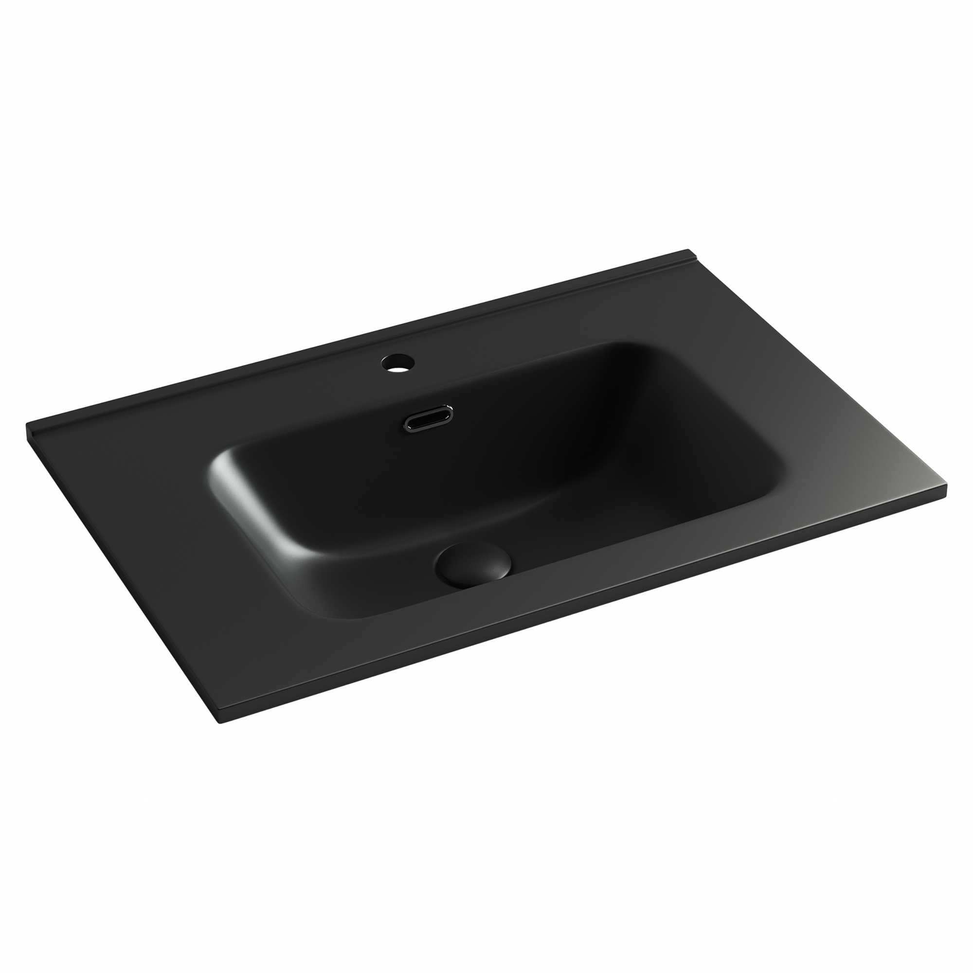 Умывальник накладной прямоугольный (цвет черный матовый) element 710*465*180мм