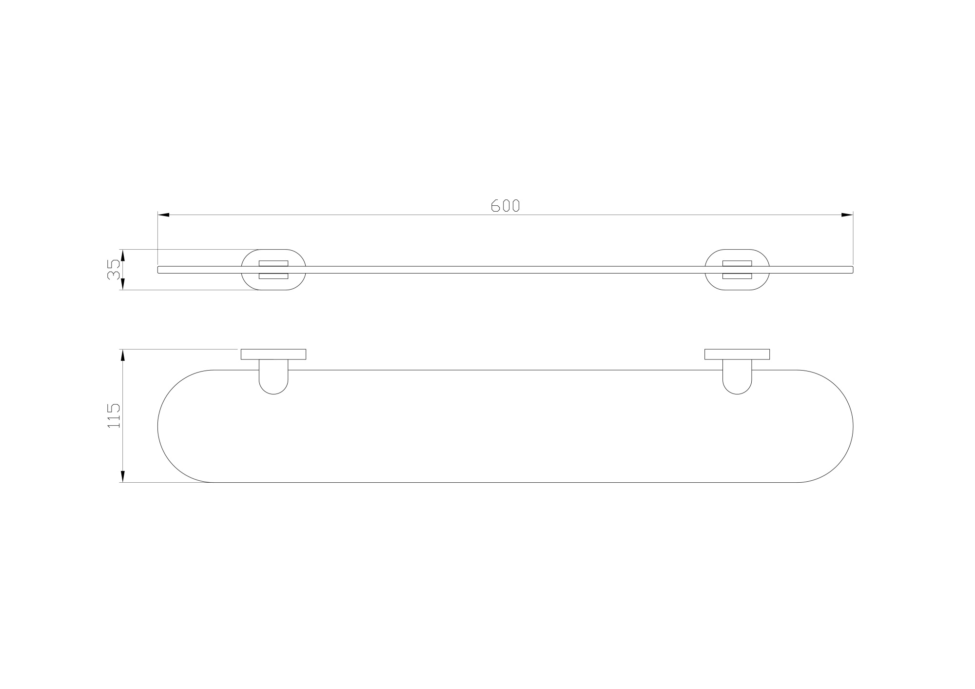 Стеклянная полка для ванной wonzon & woghand first, хром (ww-8427)
